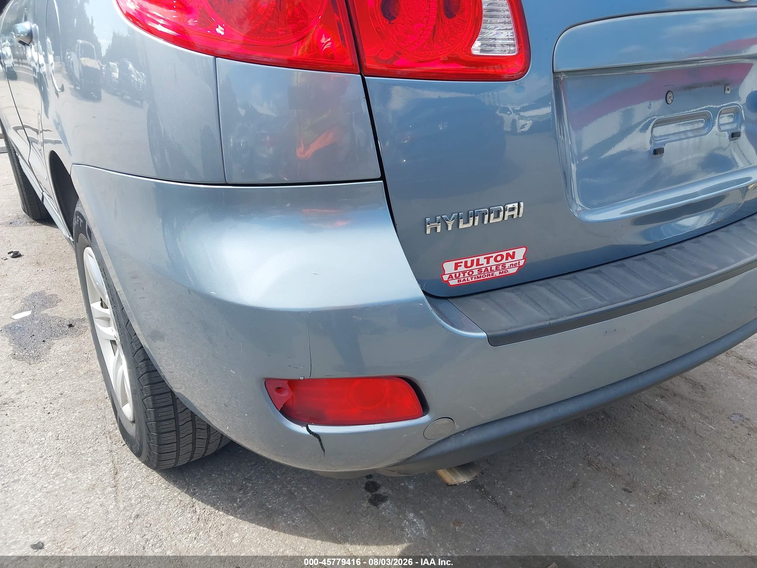 2009 Hyundai Santa Fe Gls Light Blue vin: 5NMSG13D89H286279