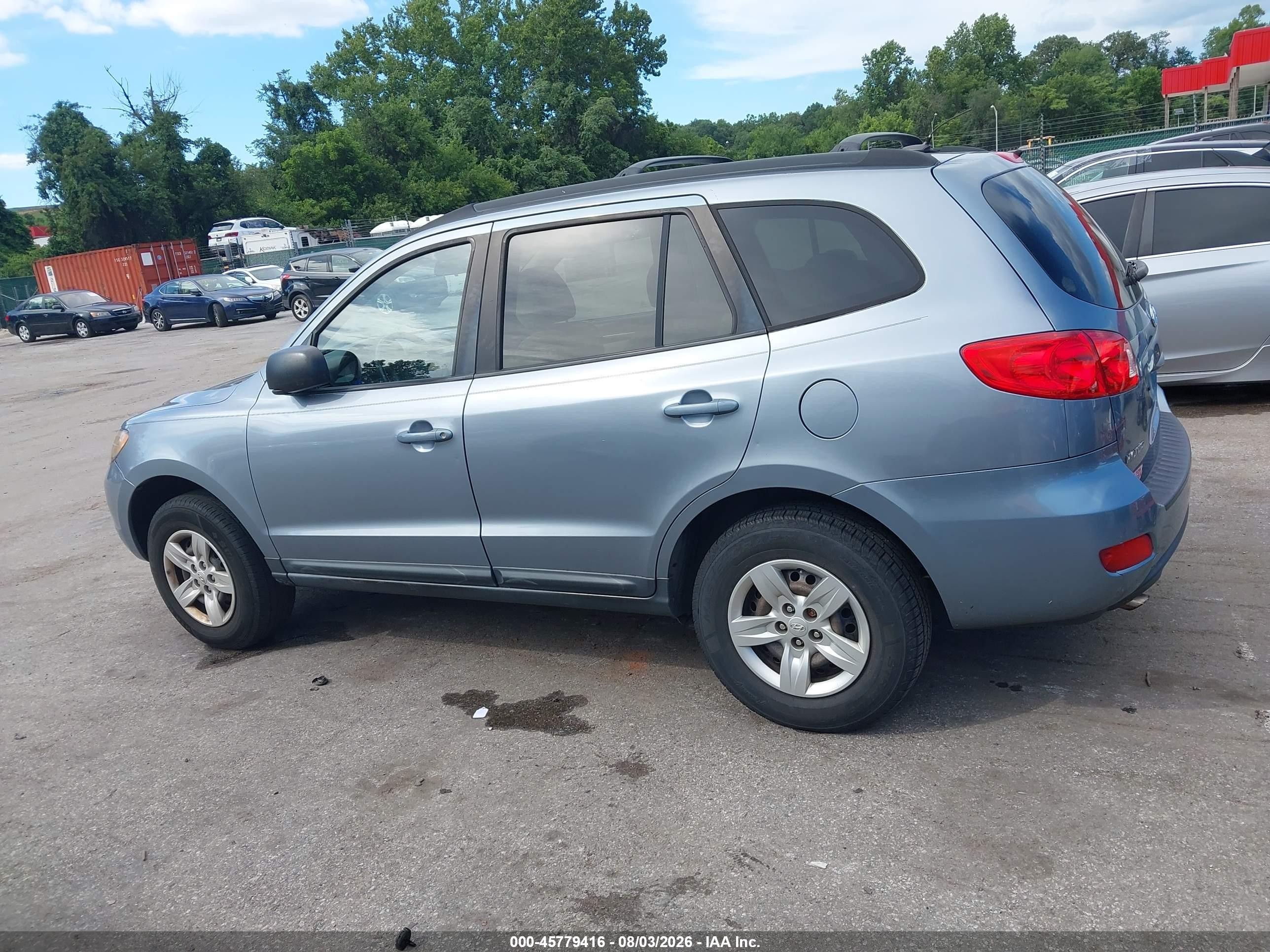 2009 Hyundai Santa Fe Gls Light Blue vin: 5NMSG13D89H286279
