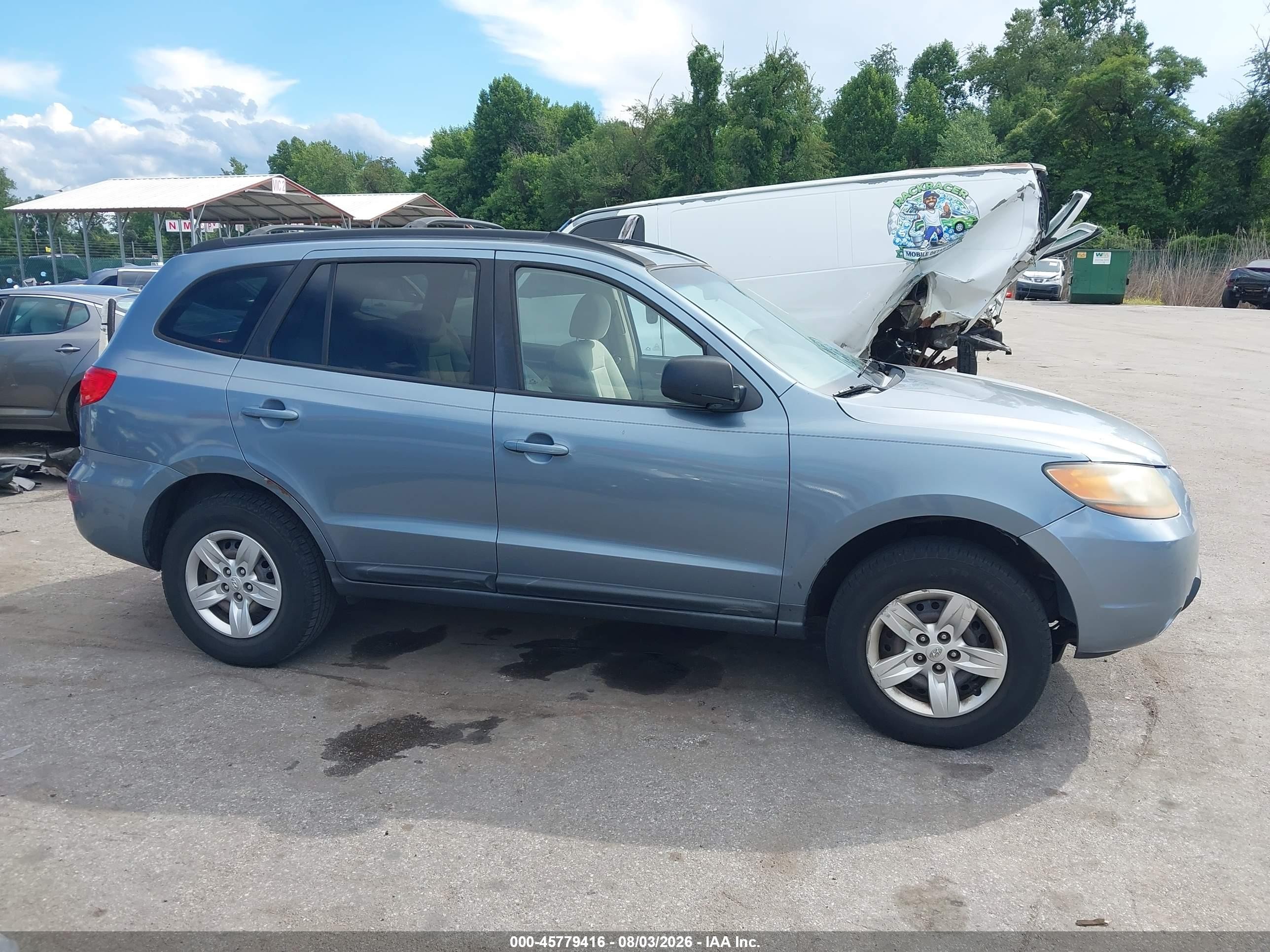 2009 Hyundai Santa Fe Gls Light Blue vin: 5NMSG13D89H286279