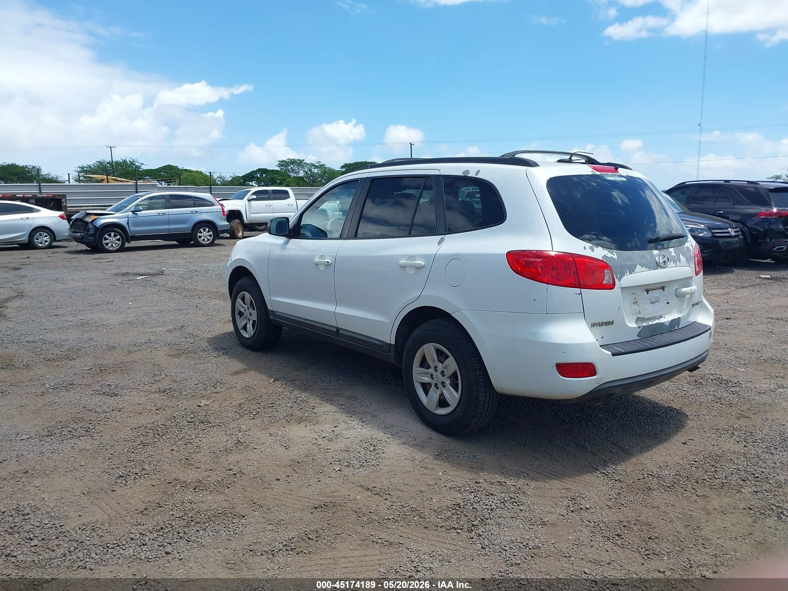 2009 Hyundai Santa Fe Gls Белый vin: 5NMSG13D89H289117