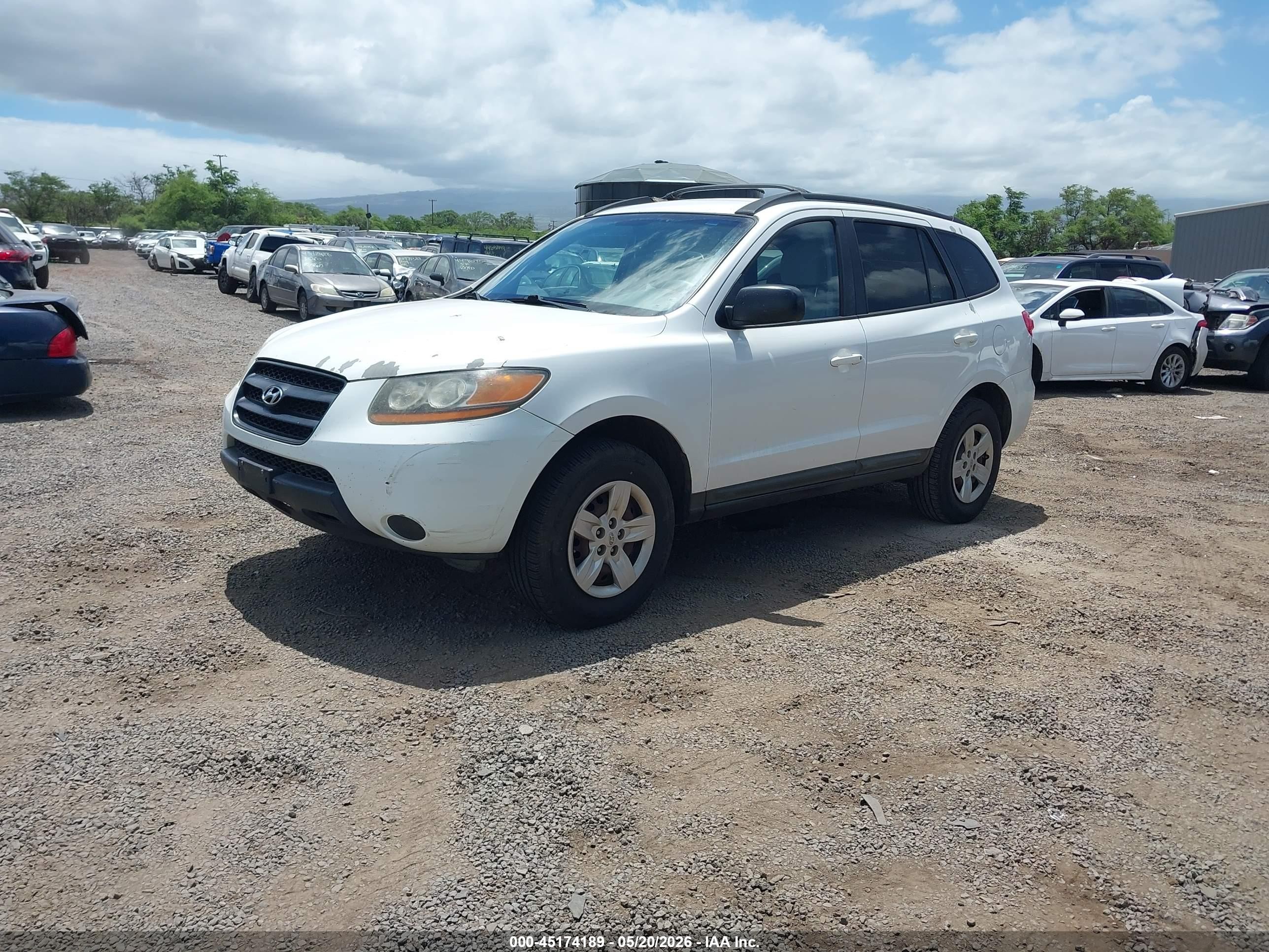 2009 Hyundai Santa Fe Gls Белый vin: 5NMSG13D89H289117