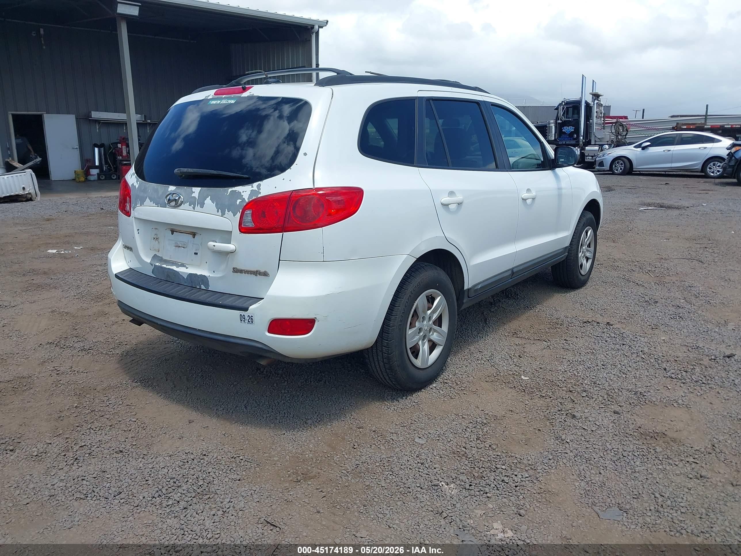 2009 Hyundai Santa Fe Gls Белый vin: 5NMSG13D89H289117