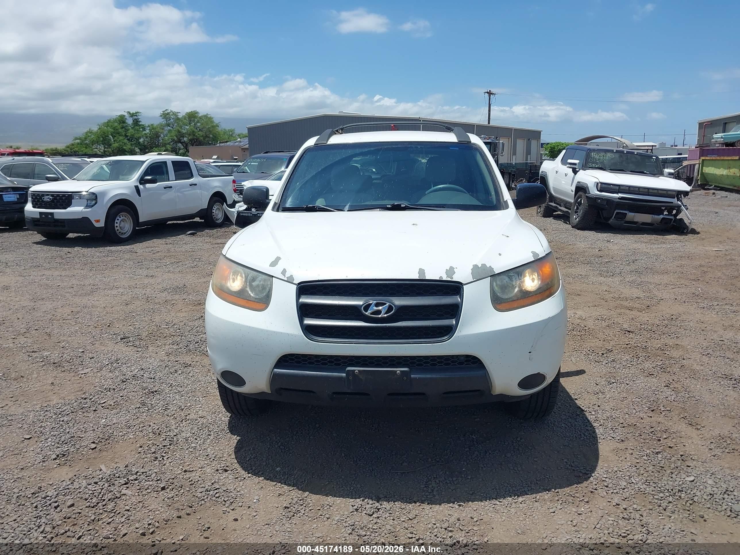 2009 Hyundai Santa Fe Gls Белый vin: 5NMSG13D89H289117