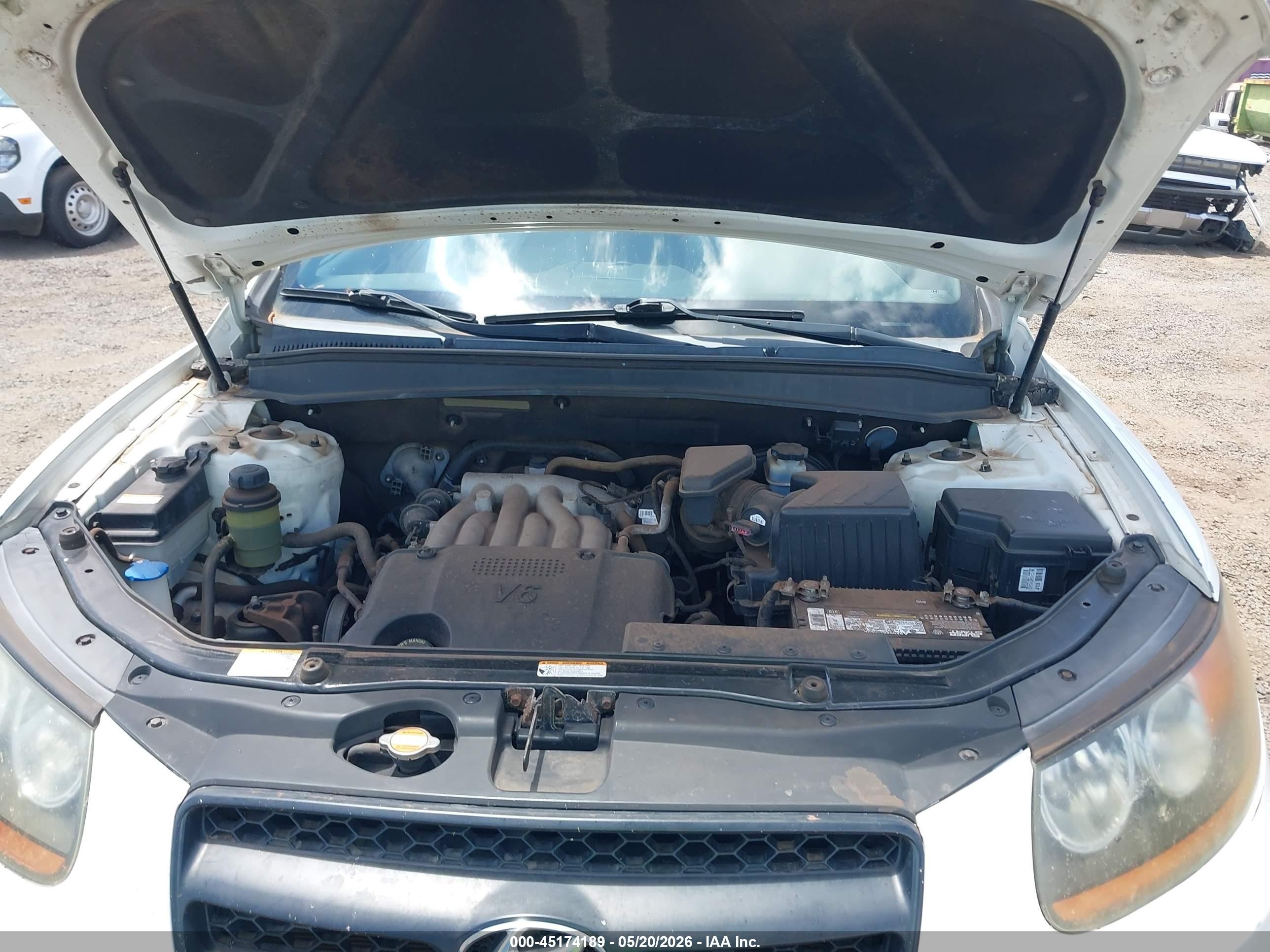 2009 Hyundai Santa Fe Gls Белый vin: 5NMSG13D89H289117