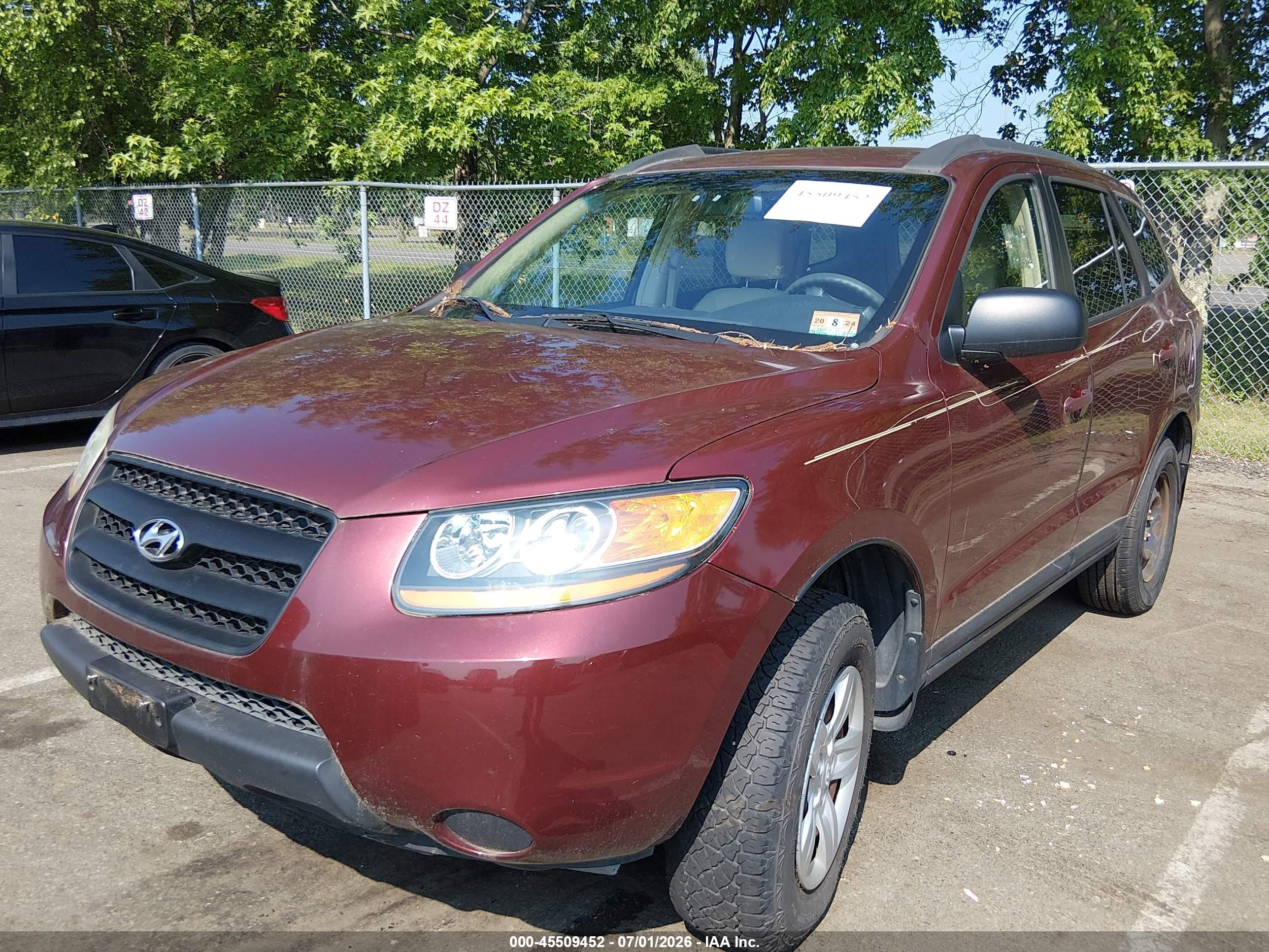 2009 Hyundai Santa Fe Gls Maroon vin: 5NMSG13D89H319331