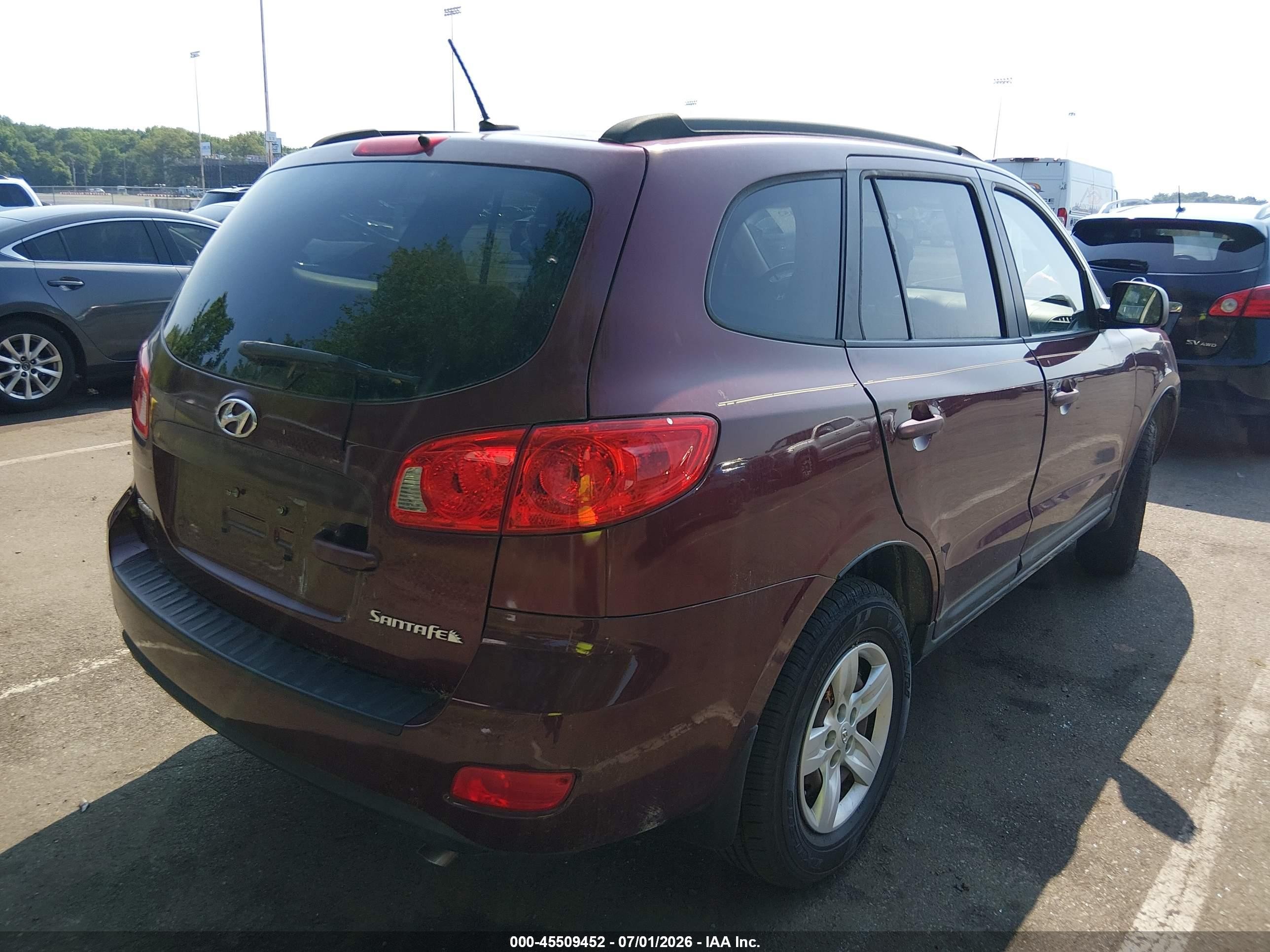 2009 Hyundai Santa Fe Gls Maroon vin: 5NMSG13D89H319331