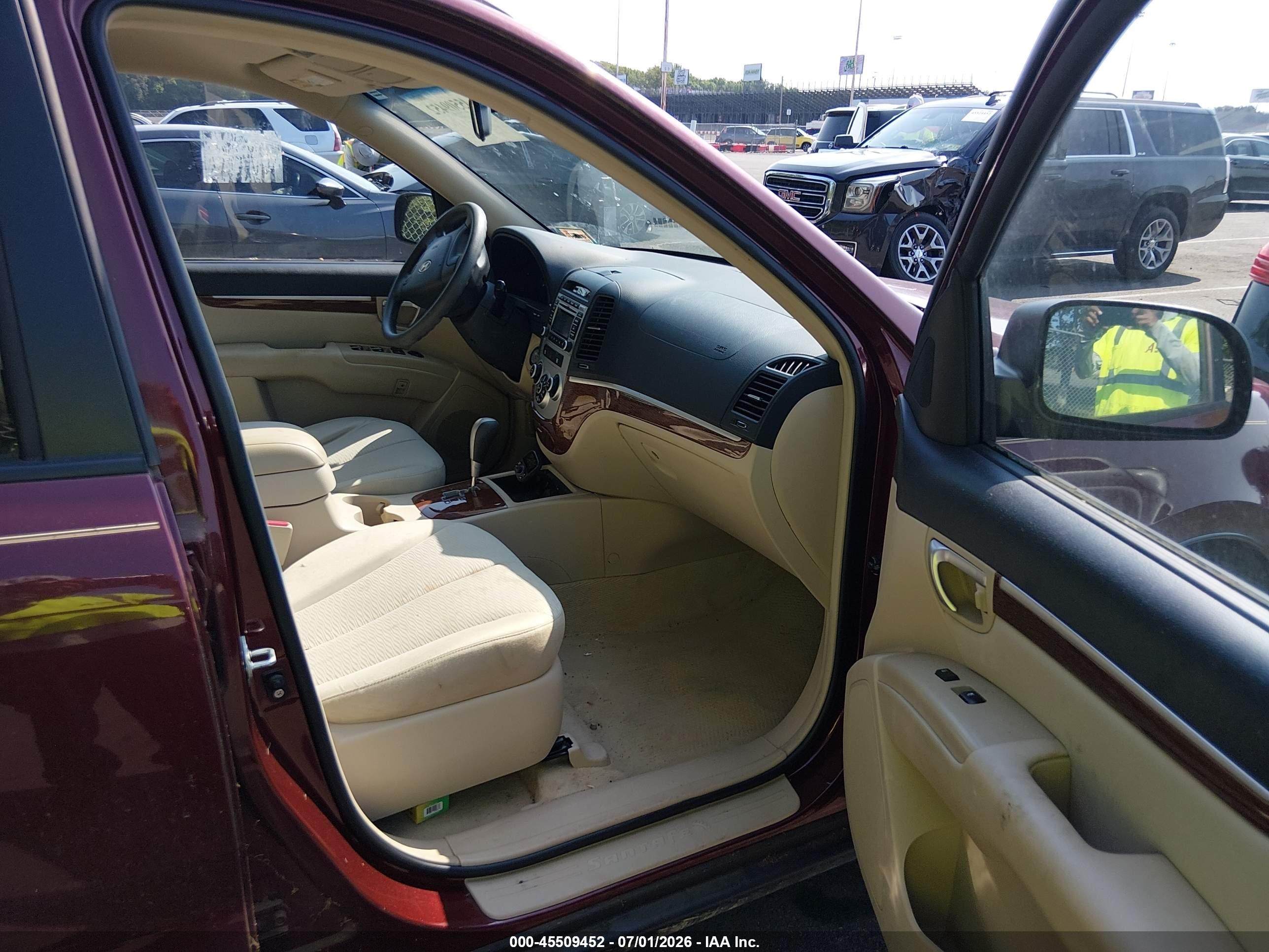 2009 Hyundai Santa Fe Gls Maroon vin: 5NMSG13D89H319331