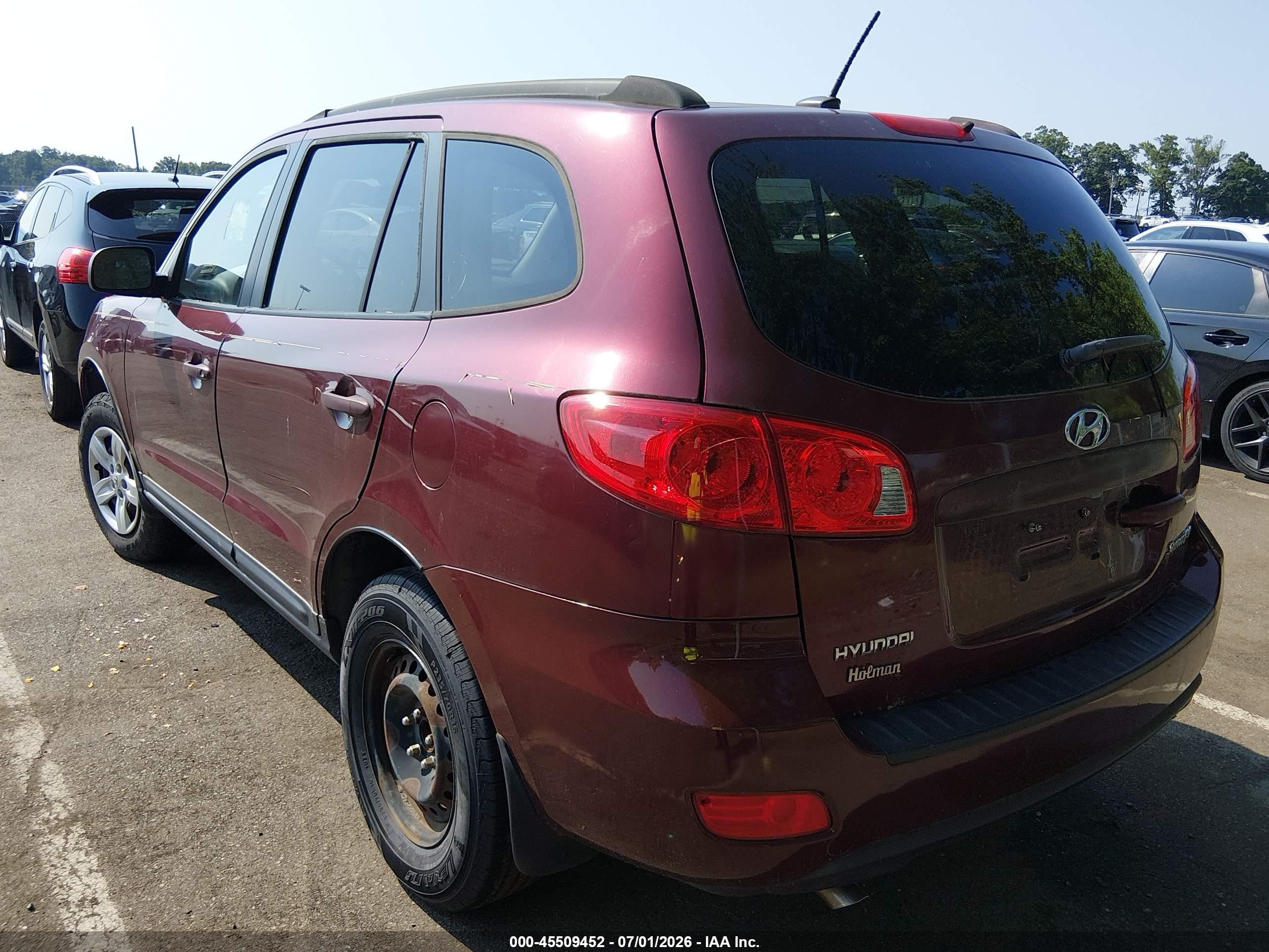 2009 Hyundai Santa Fe Gls Maroon vin: 5NMSG13D89H319331