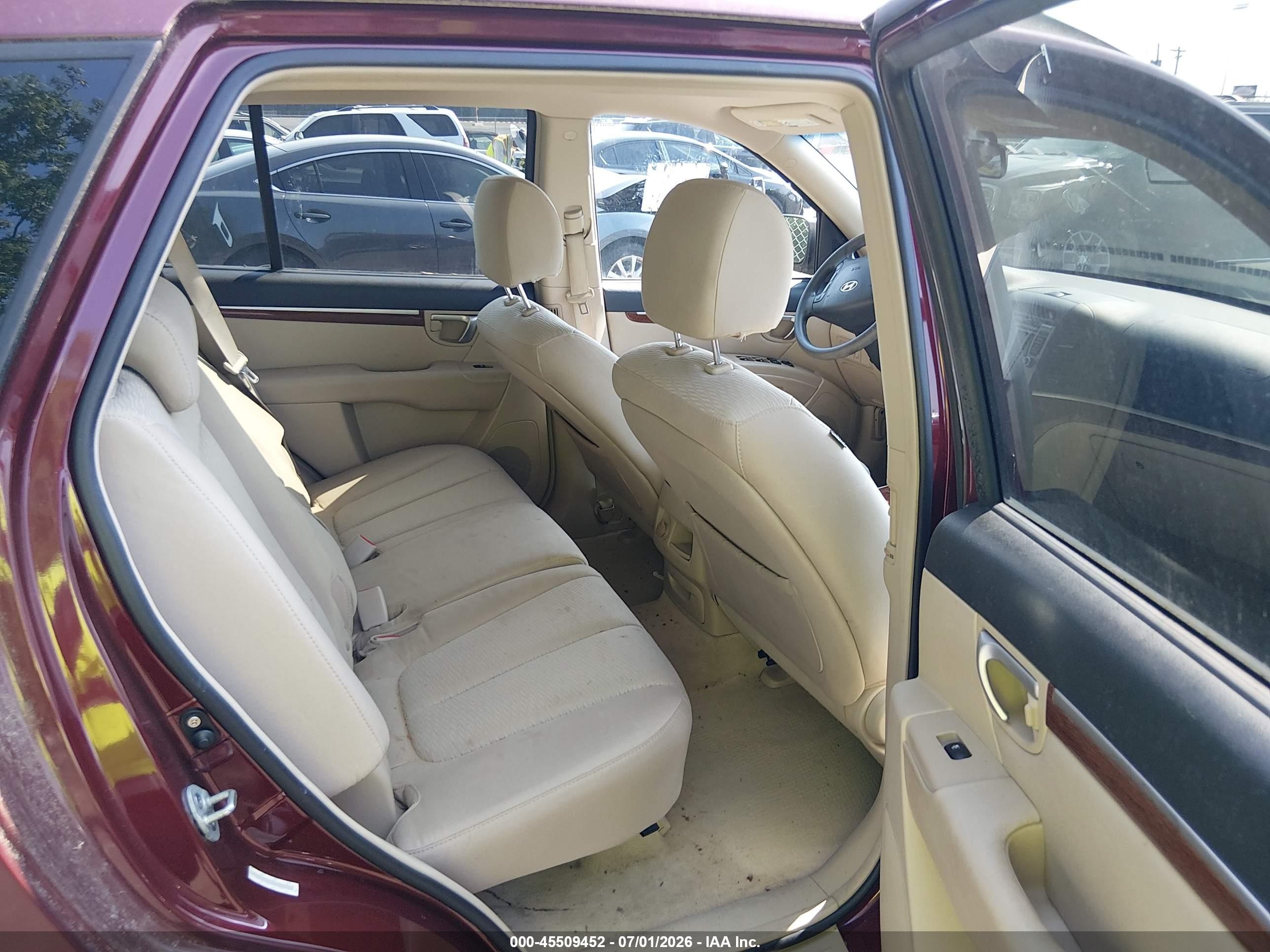 2009 Hyundai Santa Fe Gls Maroon vin: 5NMSG13D89H319331
