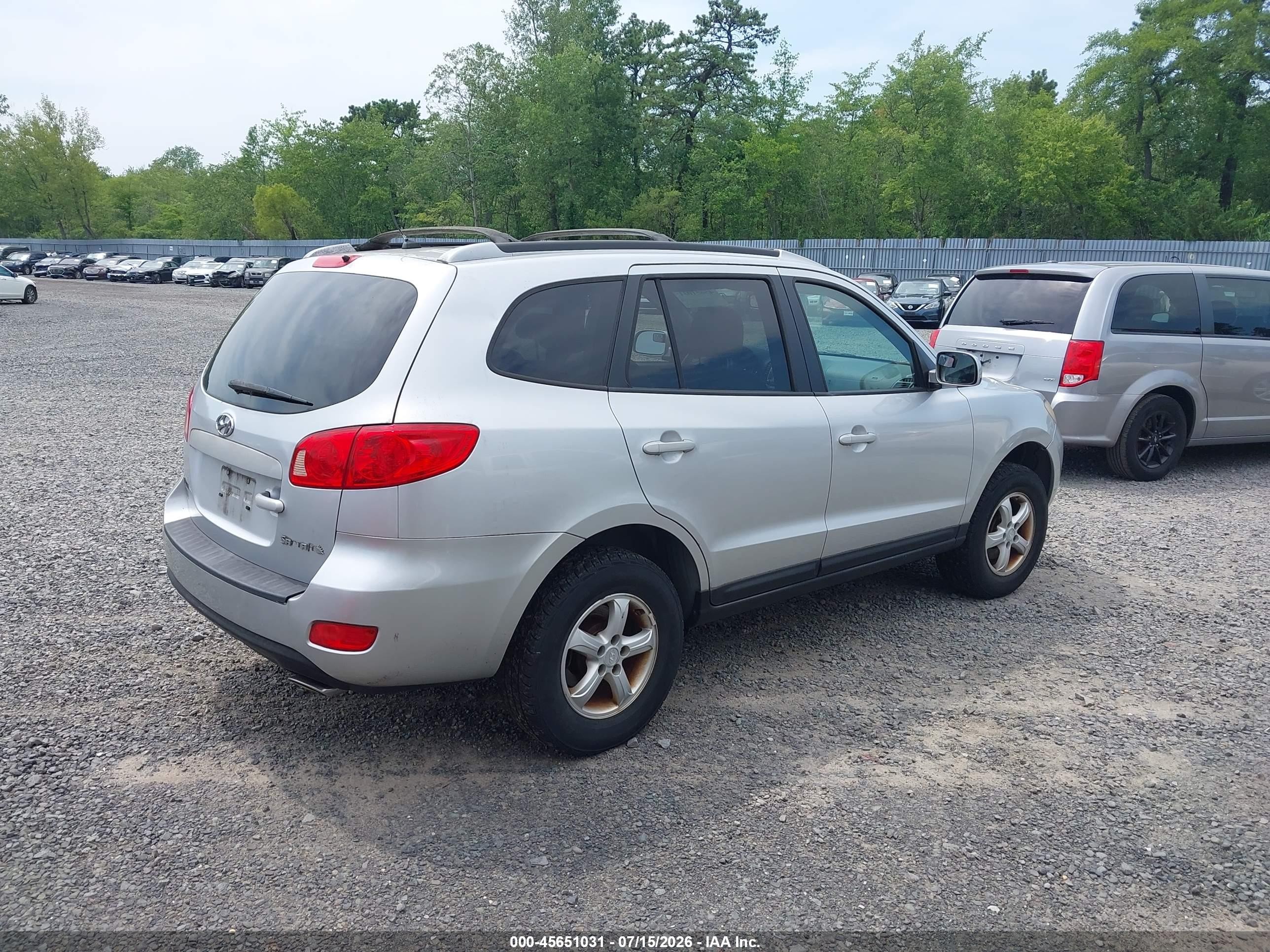 2007 Hyundai Santa Fe Gls Silver vin: 5NMSG13D97H002476