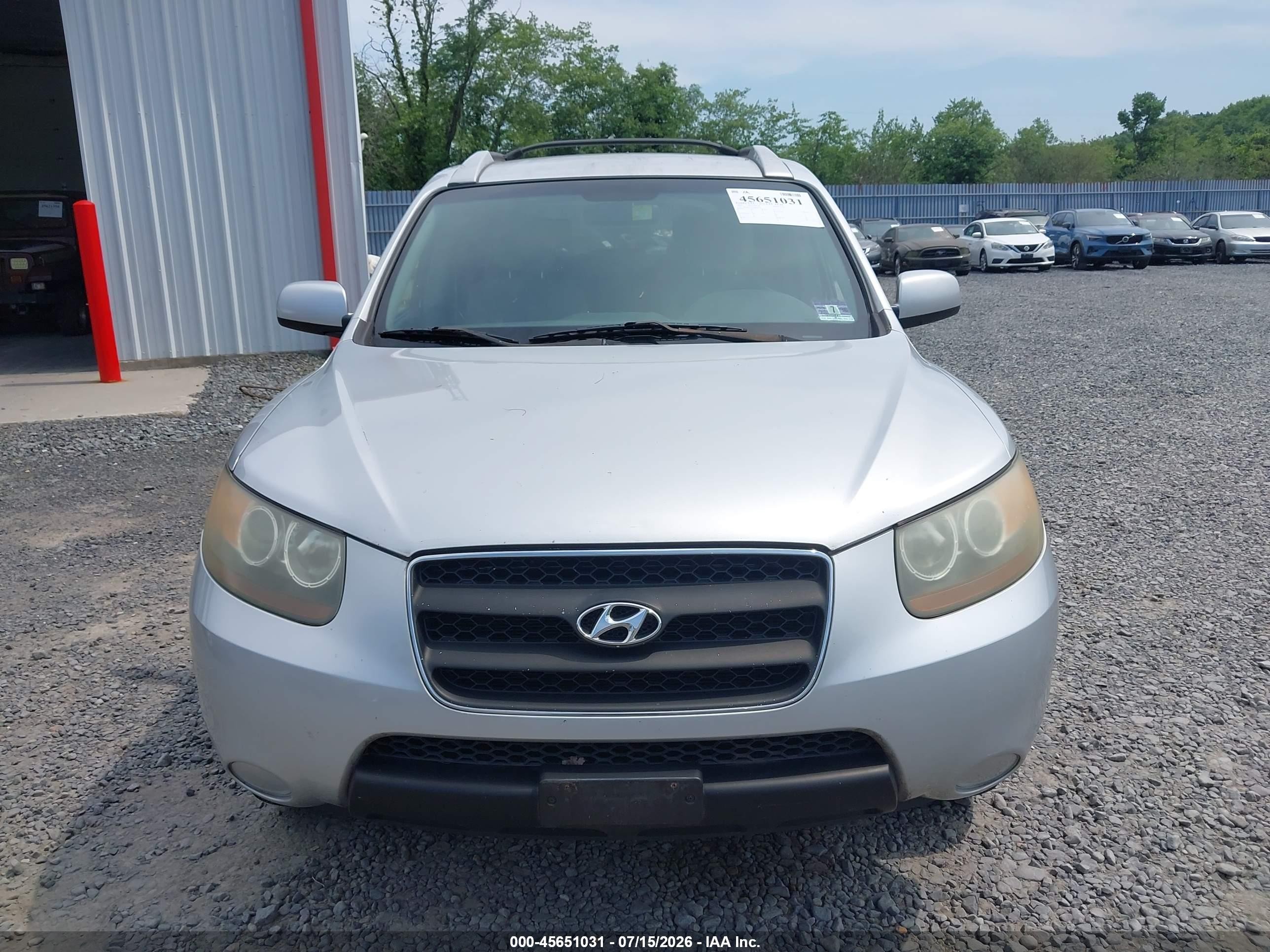 2007 Hyundai Santa Fe Gls Silver vin: 5NMSG13D97H002476