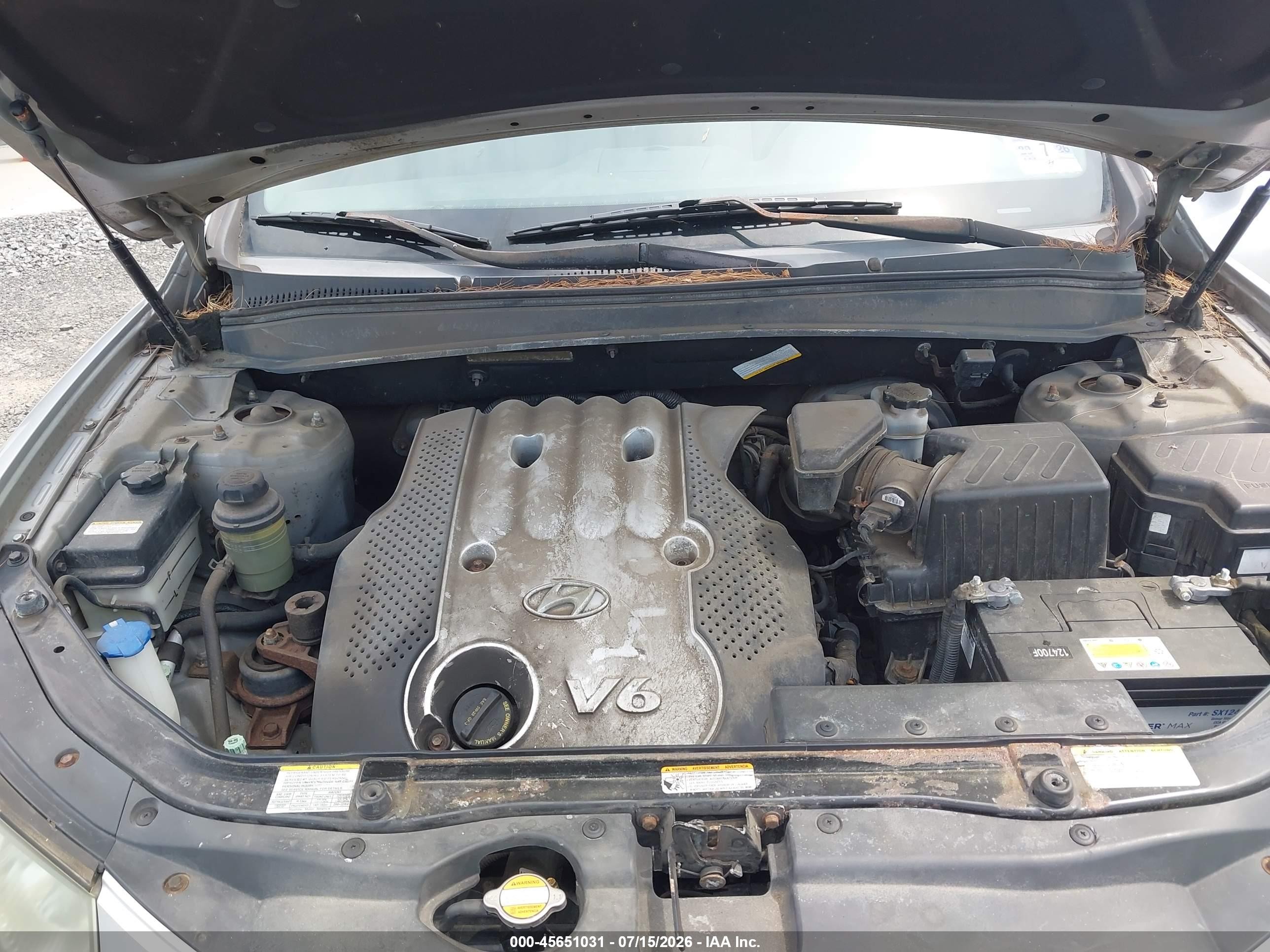 2007 Hyundai Santa Fe Gls Silver vin: 5NMSG13D97H002476