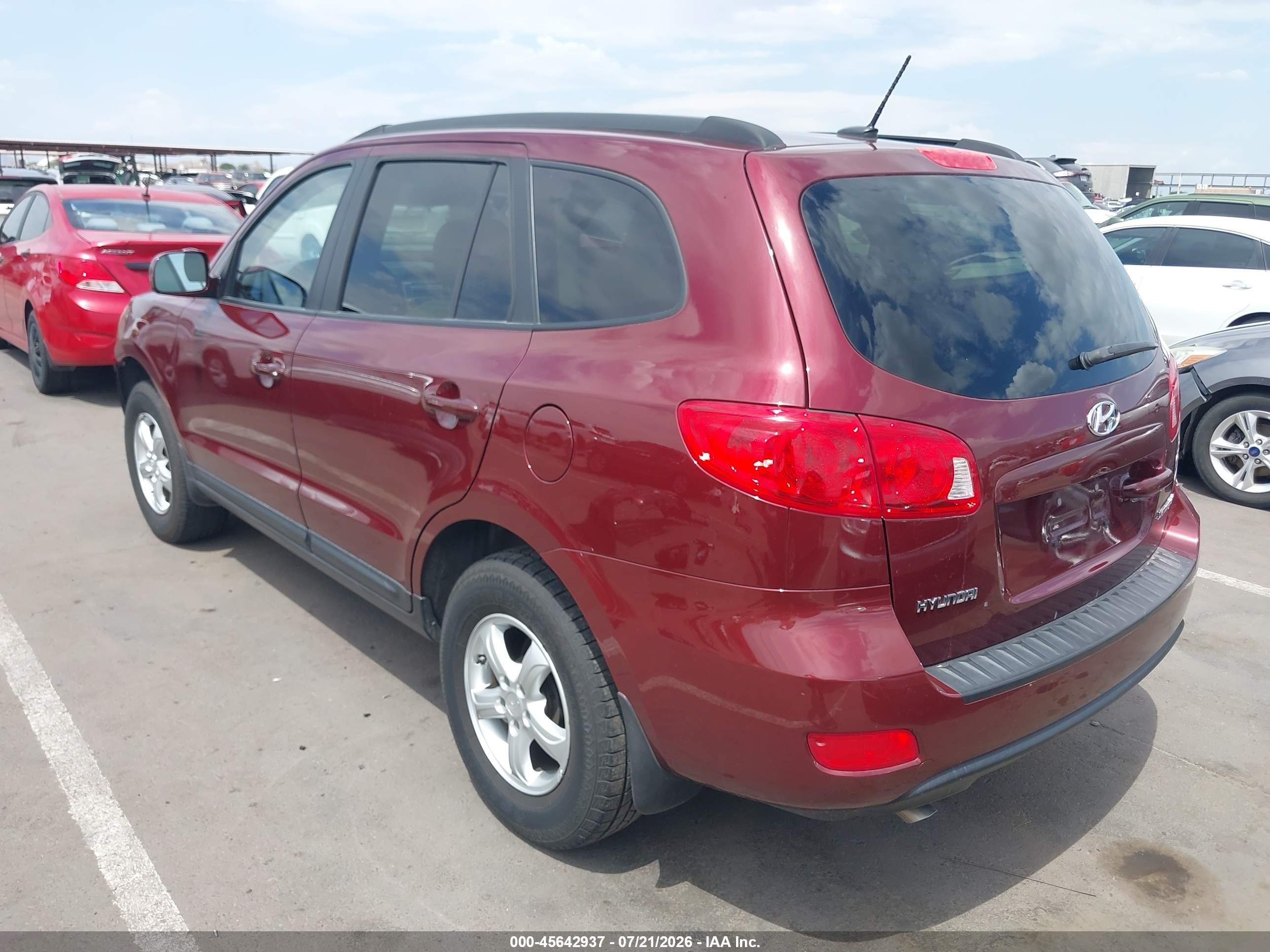 2008 Hyundai Santa Fe Gls Maroon vin: 5NMSG13D98H164447