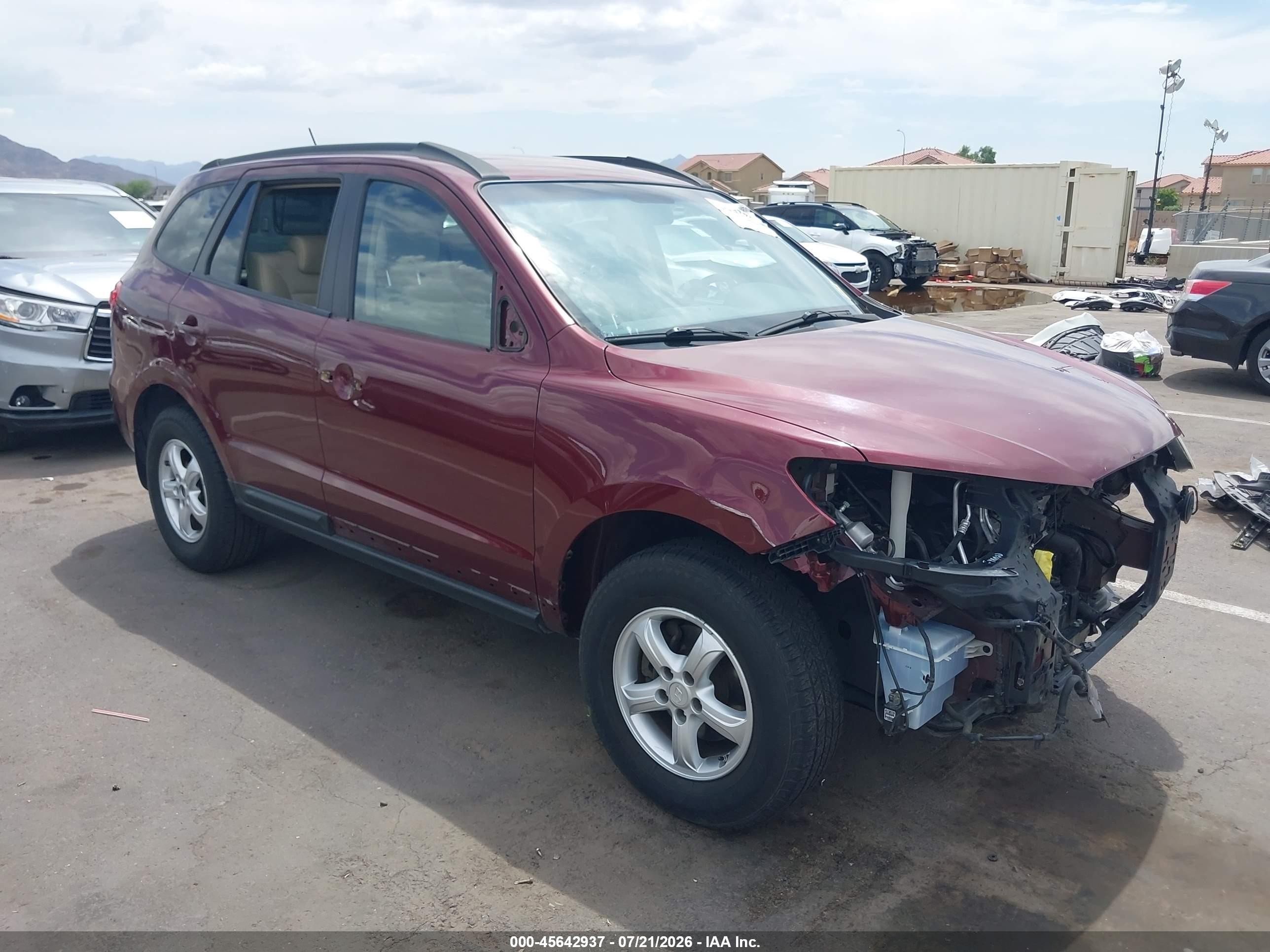 2008 Hyundai Santa Fe Gls Maroon vin: 5NMSG13D98H164447