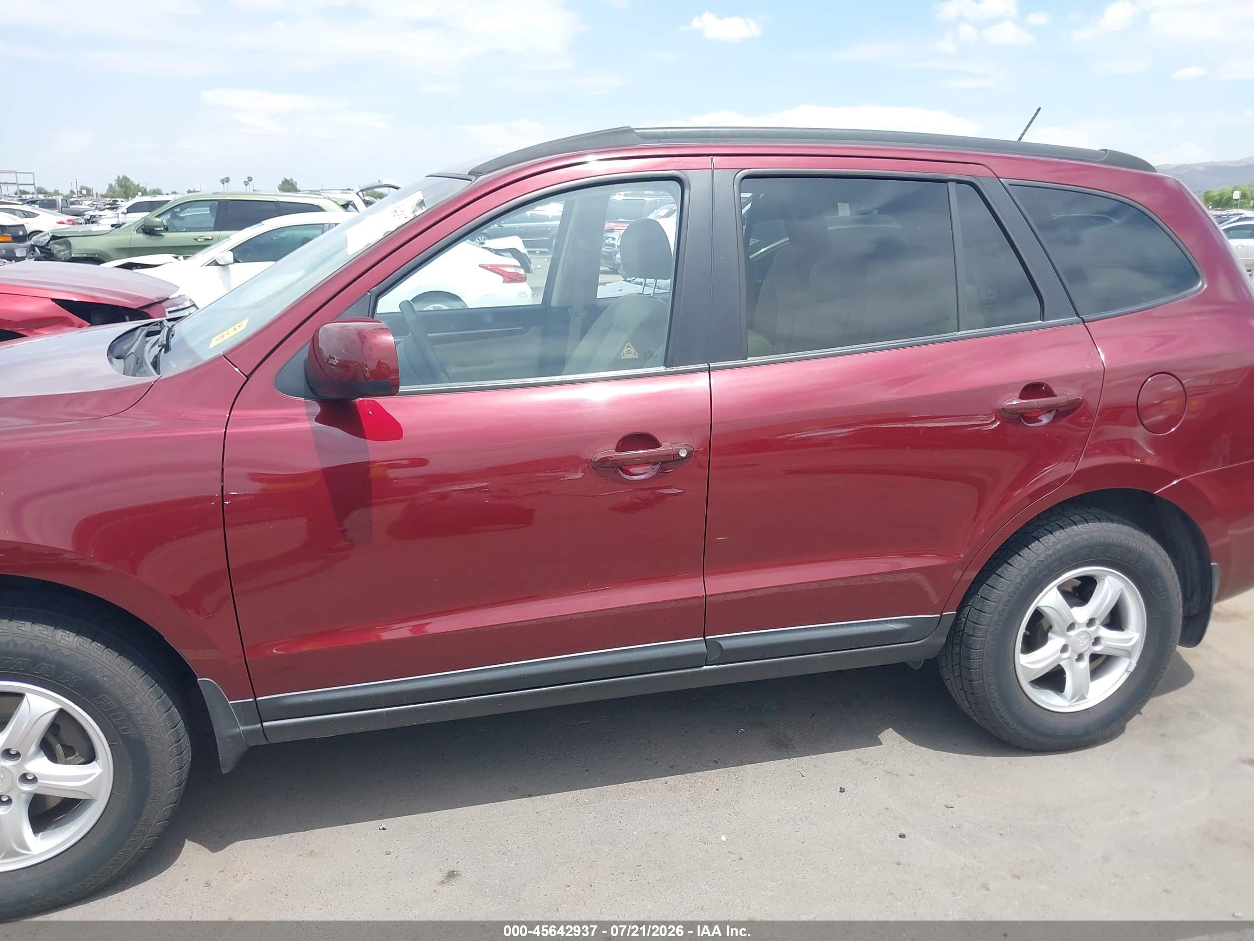 2008 Hyundai Santa Fe Gls Maroon vin: 5NMSG13D98H164447