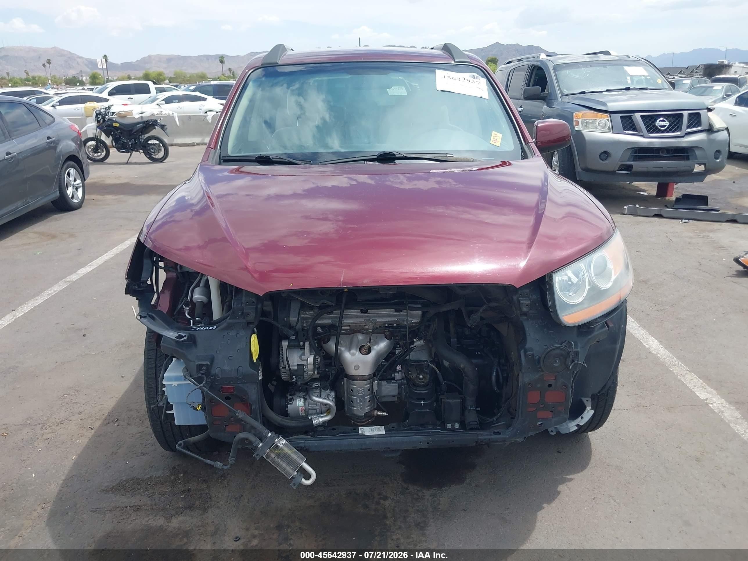 2008 Hyundai Santa Fe Gls Maroon vin: 5NMSG13D98H164447