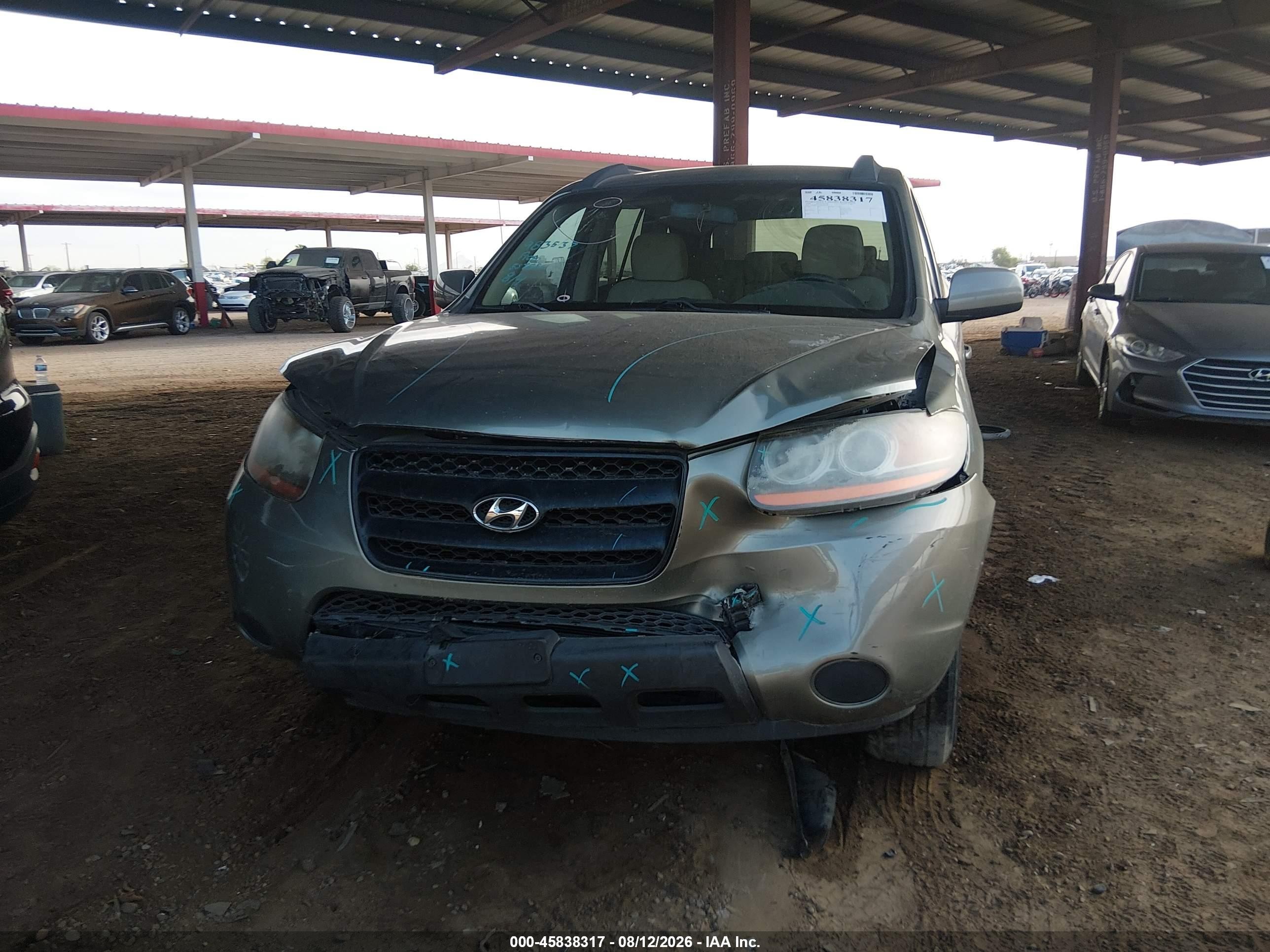 2008 Hyundai Santa Fe Gls Green vin: 5NMSG13D98H185458