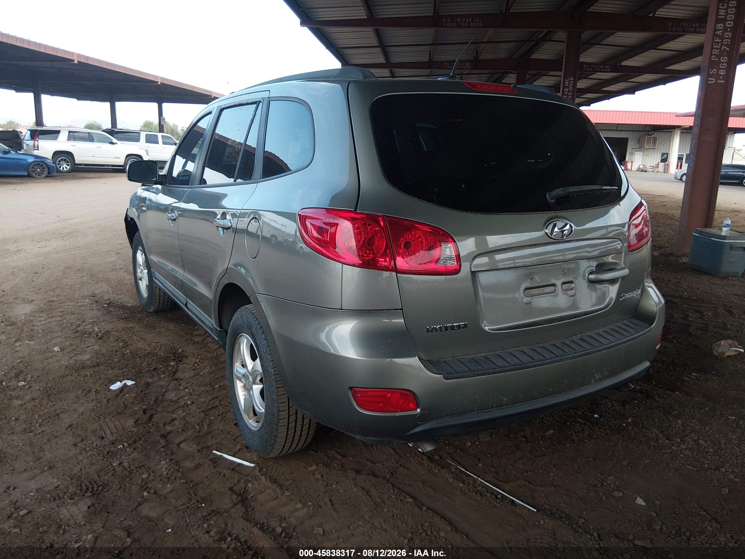 2008 Hyundai Santa Fe Gls Green vin: 5NMSG13D98H185458