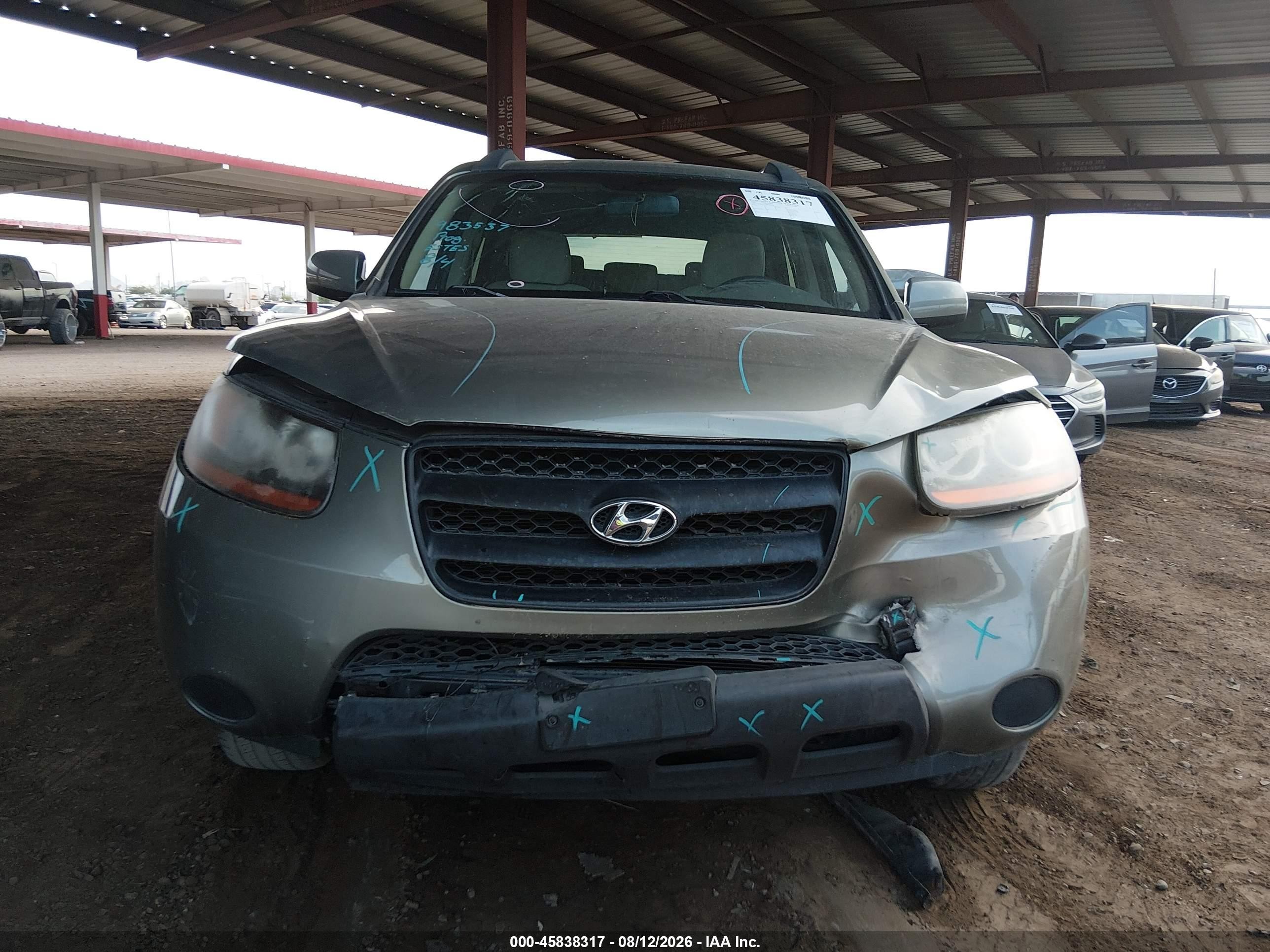 2008 Hyundai Santa Fe Gls Green vin: 5NMSG13D98H185458