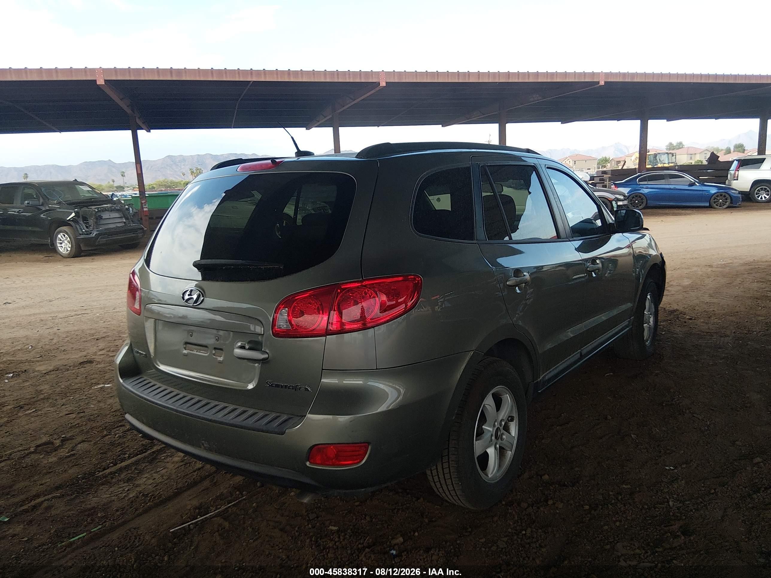 2008 Hyundai Santa Fe Gls Green vin: 5NMSG13D98H185458