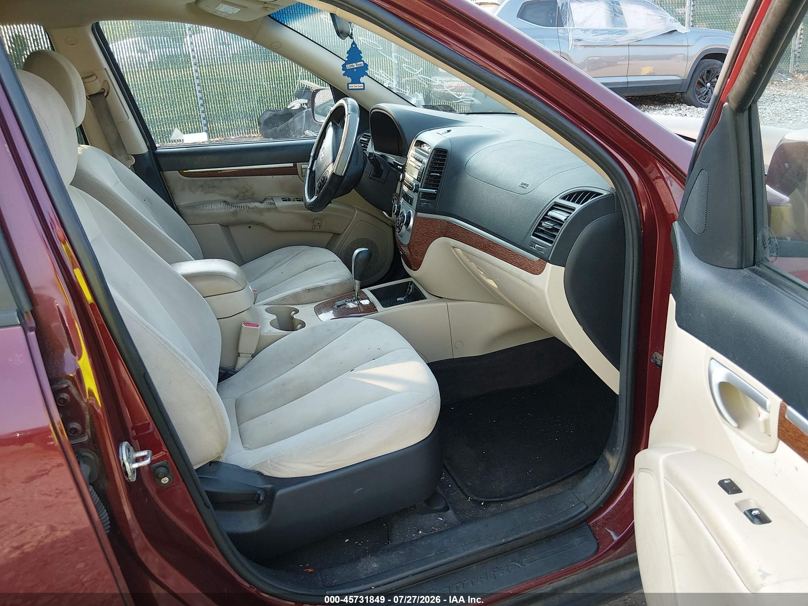 2008 Hyundai Santa Fe Gls Burgundy vin: 5NMSG13D98H196217