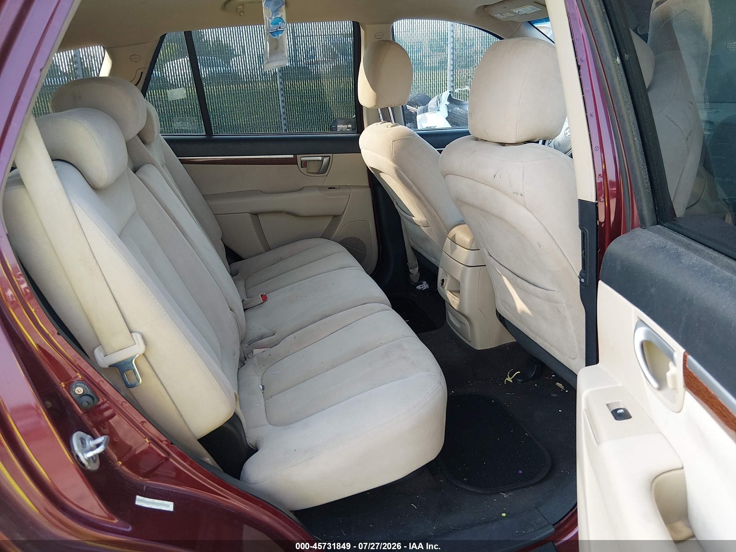 2008 Hyundai Santa Fe Gls Burgundy vin: 5NMSG13D98H196217