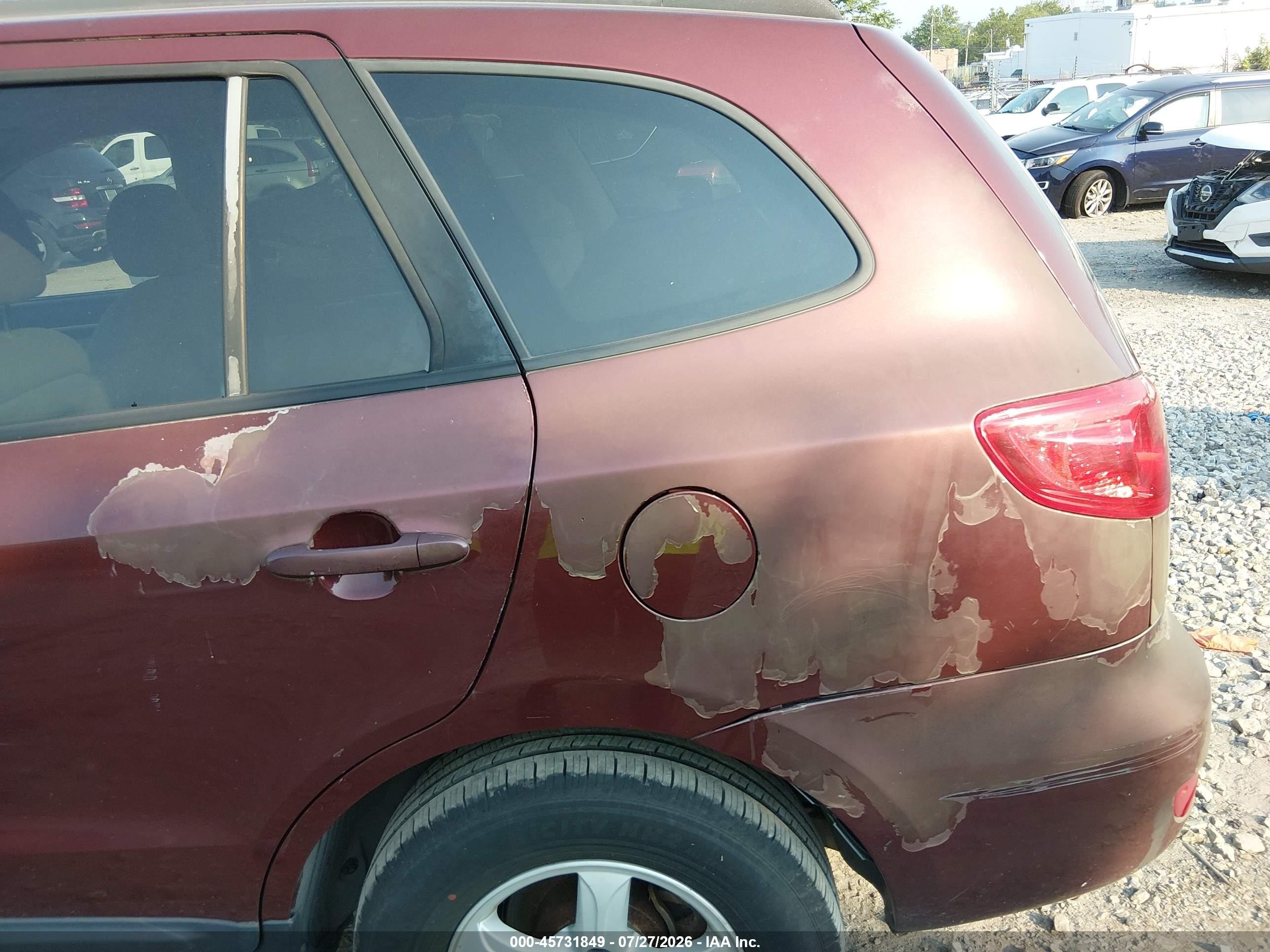 2008 Hyundai Santa Fe Gls Burgundy vin: 5NMSG13D98H196217