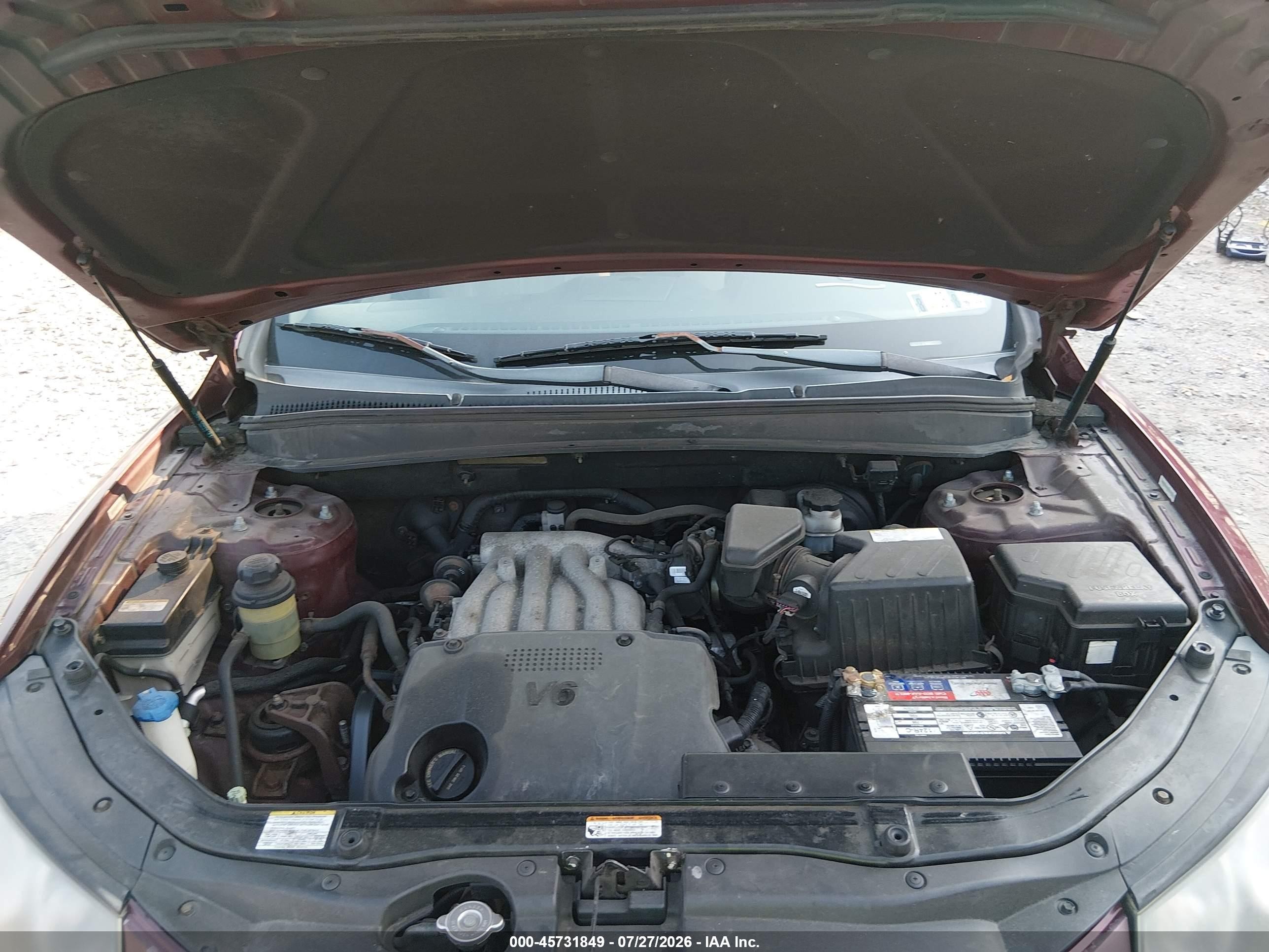 2008 Hyundai Santa Fe Gls Burgundy vin: 5NMSG13D98H196217