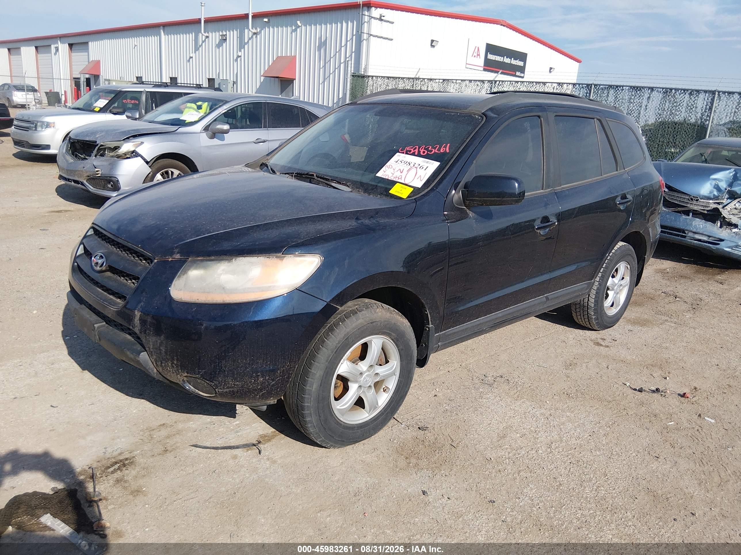 2008 Hyundai Santa Fe Gls Blue vin: 5NMSG13D98H225554