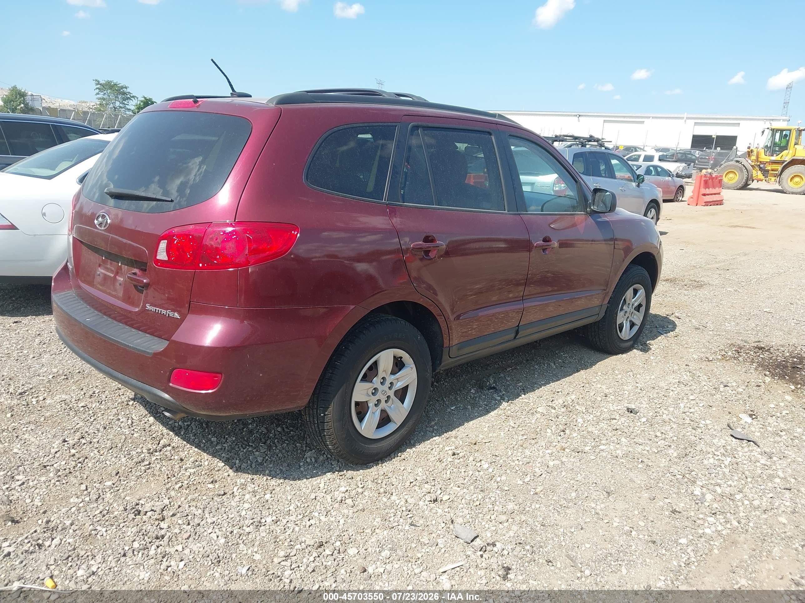 2009 Hyundai Santa Fe Gls Темно-бордовый vin: 5NMSG13D99H265540