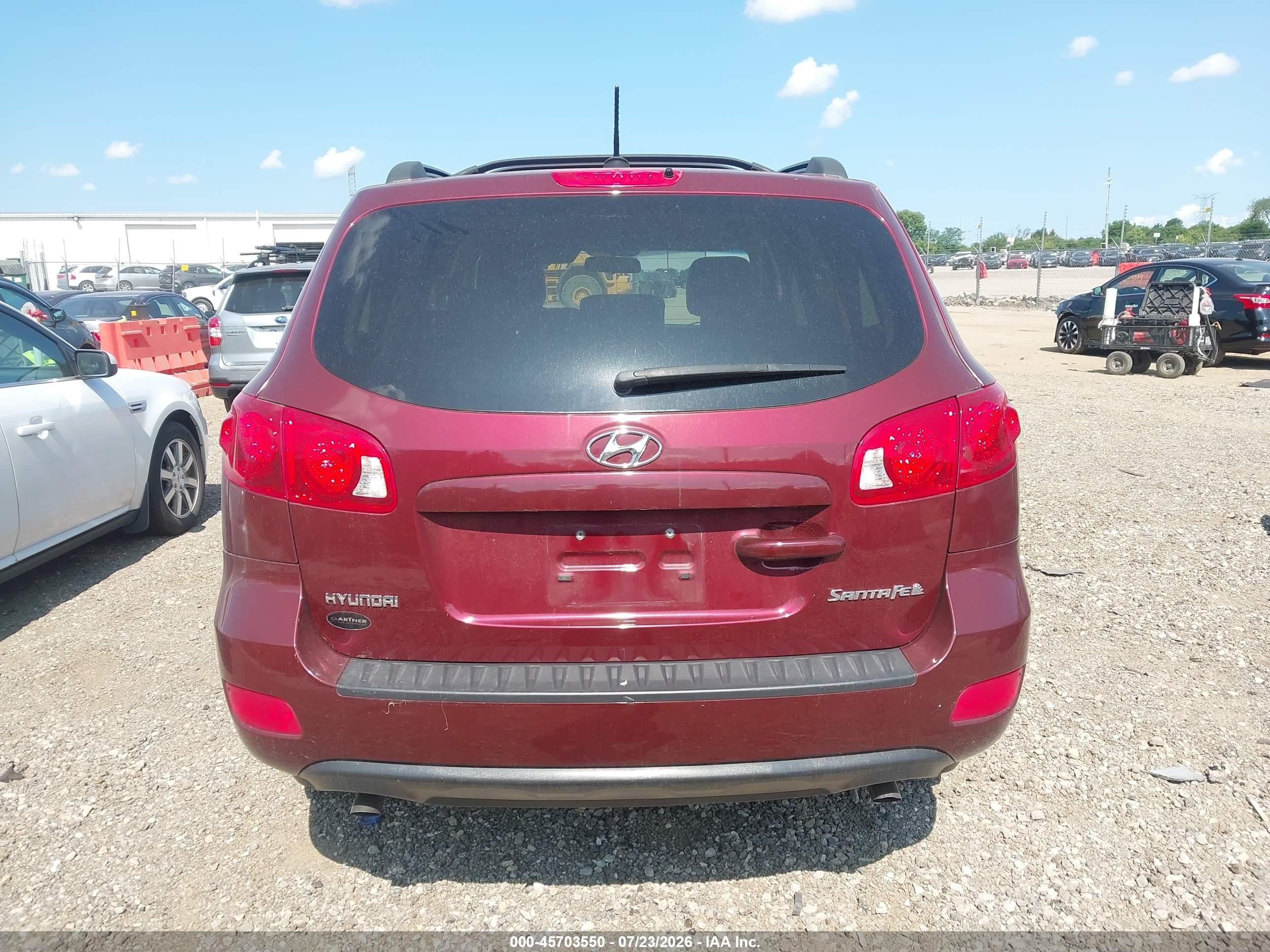 2009 Hyundai Santa Fe Gls Темно-бордовый vin: 5NMSG13D99H265540