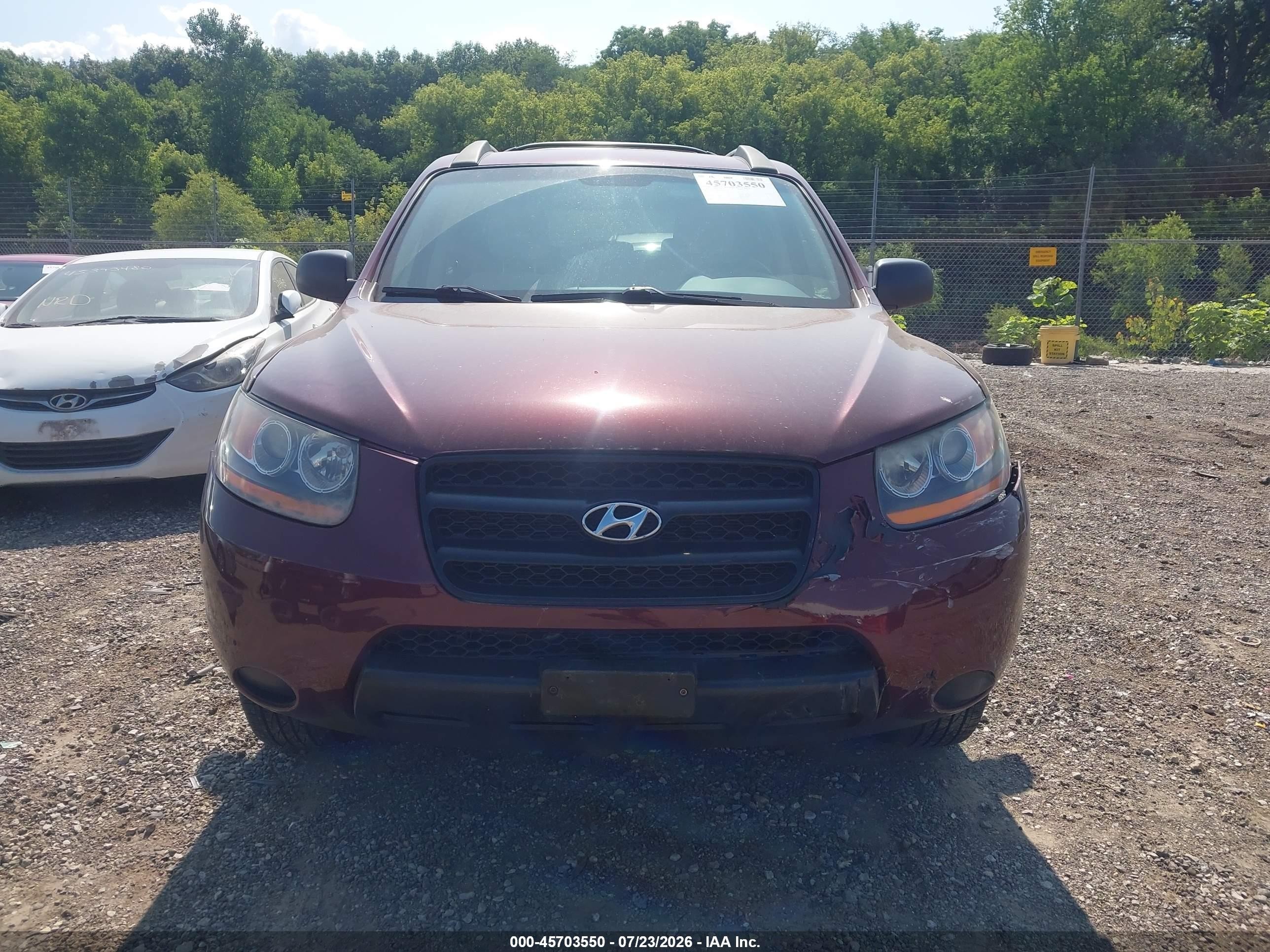2009 Hyundai Santa Fe Gls Темно-бордовый vin: 5NMSG13D99H265540