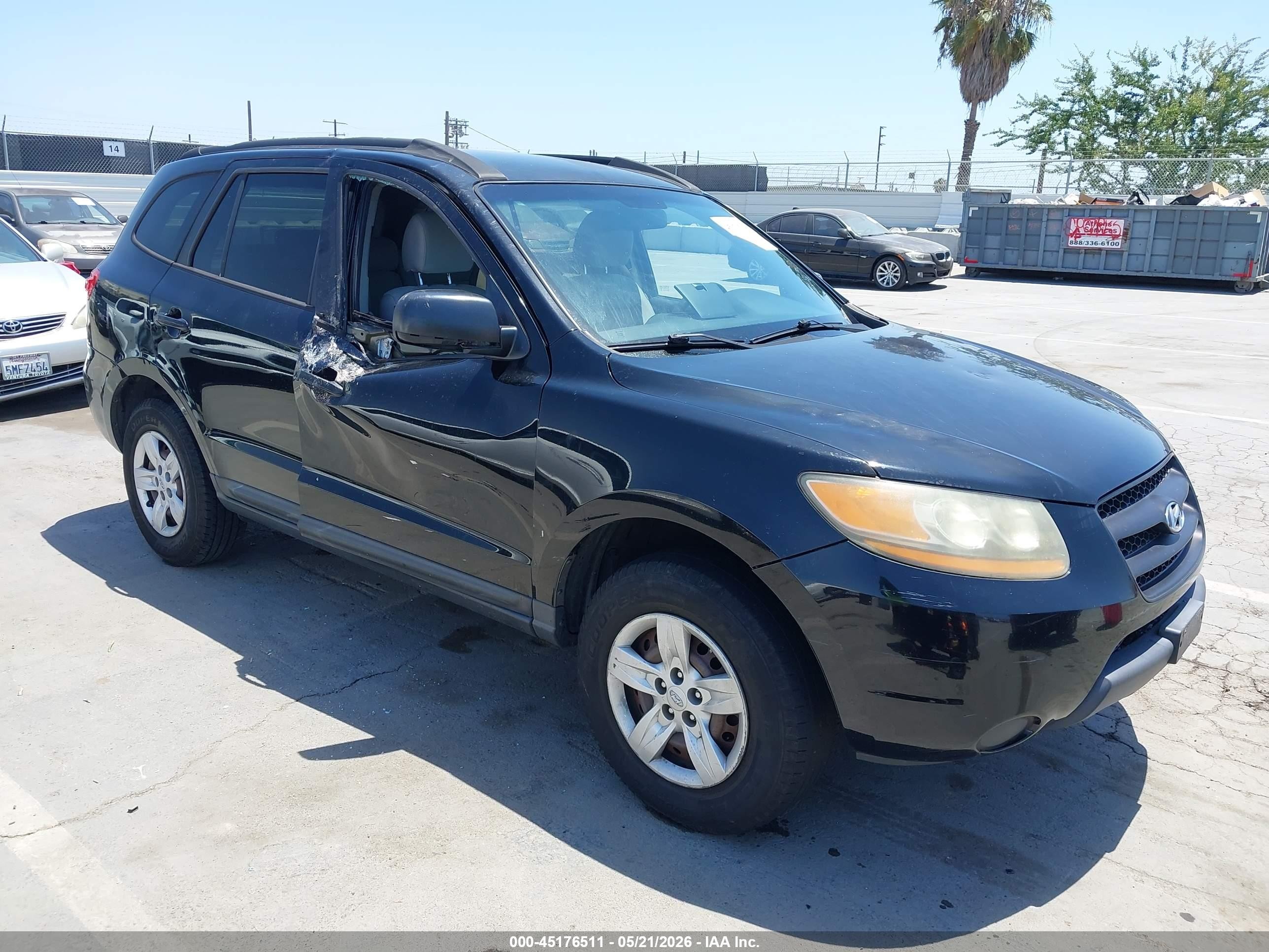 2009 Hyundai Santa Fe Gls Black vin: 5NMSG13D99H302019