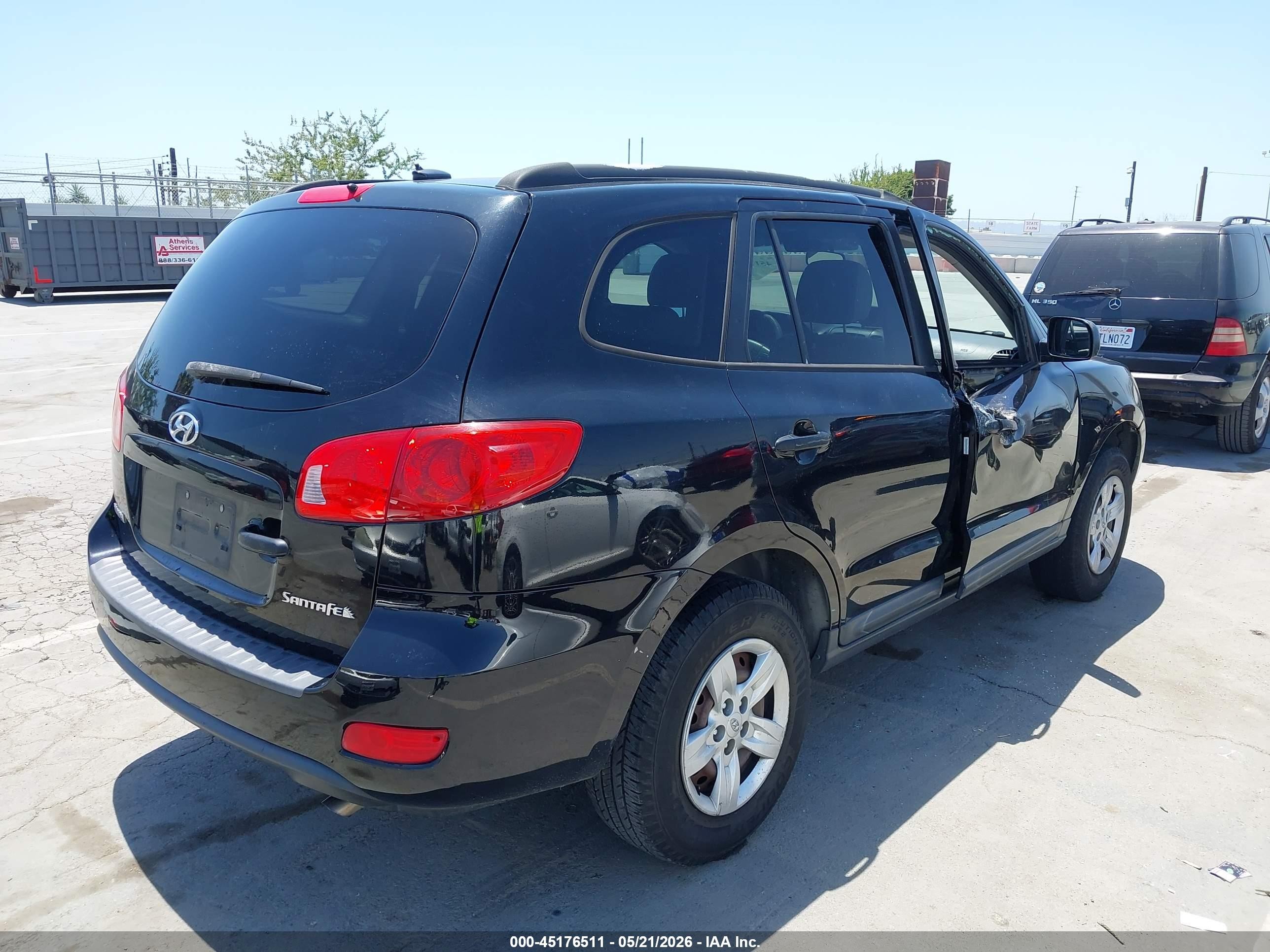 2009 Hyundai Santa Fe Gls Black vin: 5NMSG13D99H302019