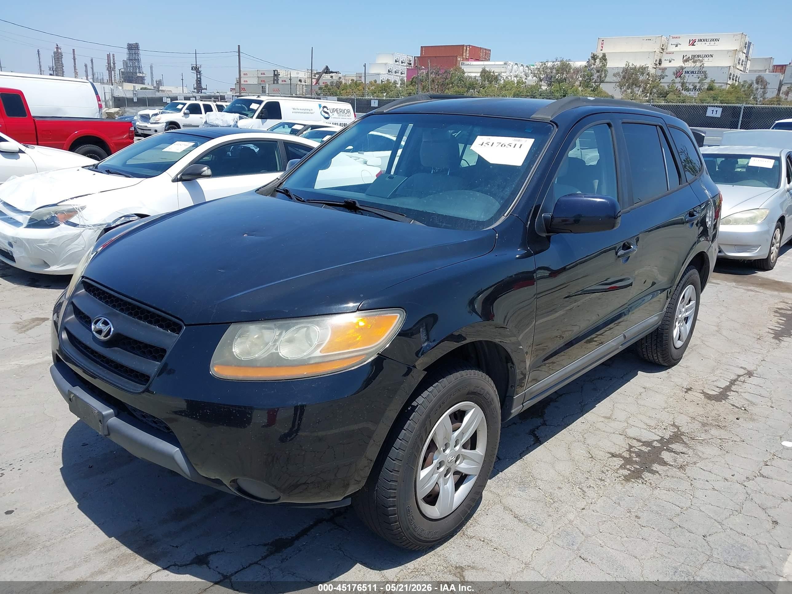 2009 Hyundai Santa Fe Gls Black vin: 5NMSG13D99H302019