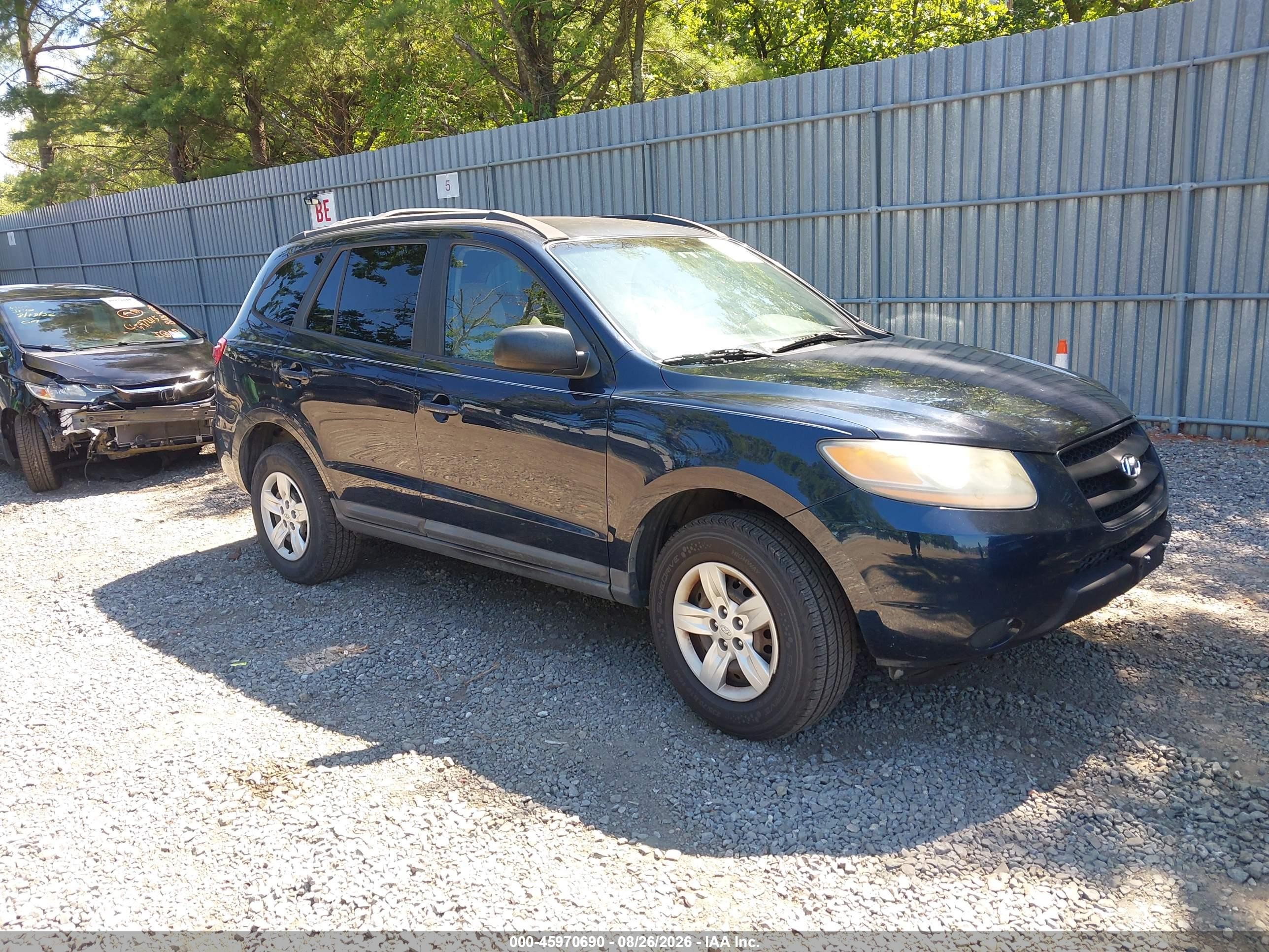 2009 Hyundai Santa Fe Gls Black vin: 5NMSG13D99H312324