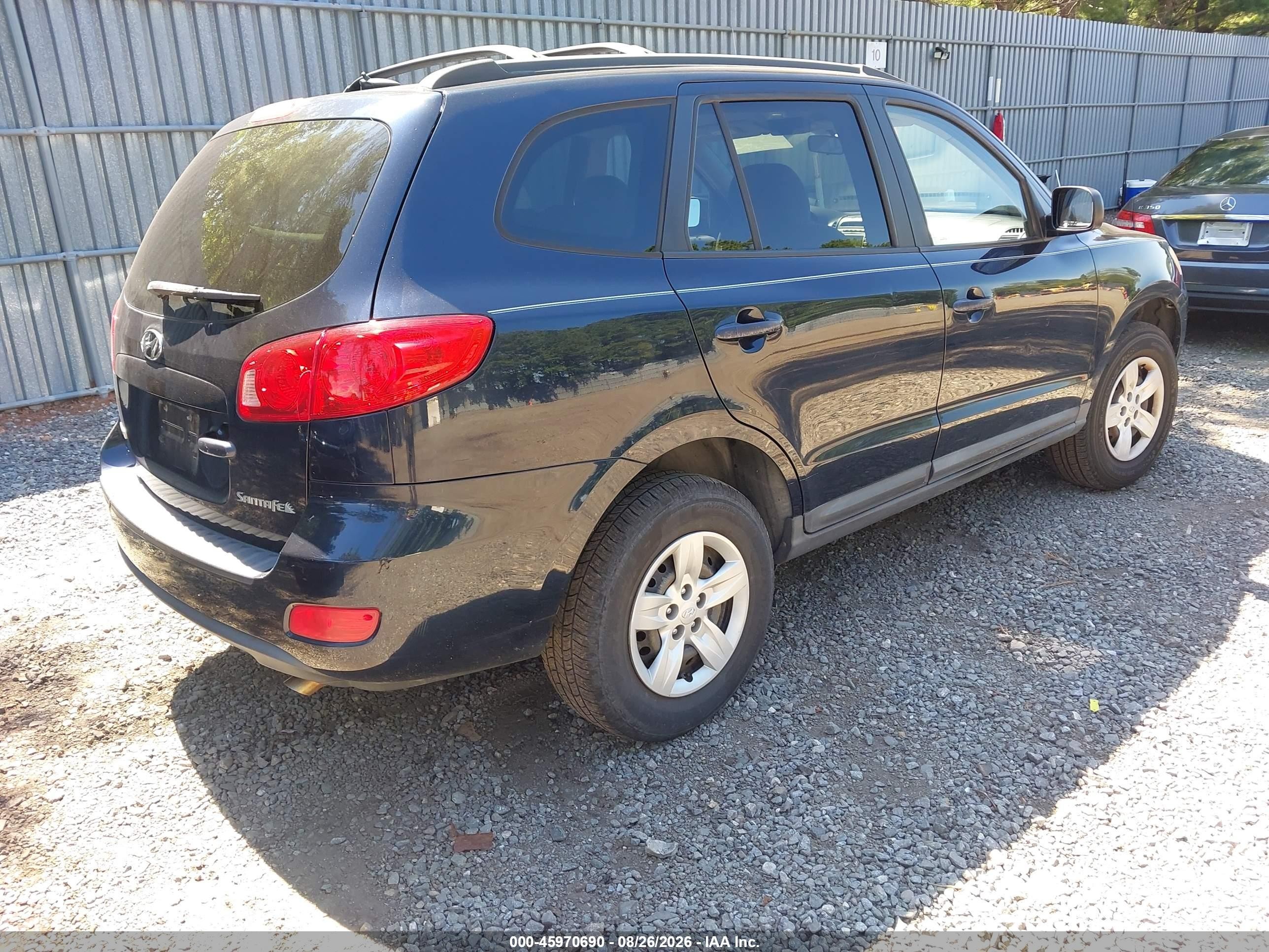 2009 Hyundai Santa Fe Gls Black vin: 5NMSG13D99H312324