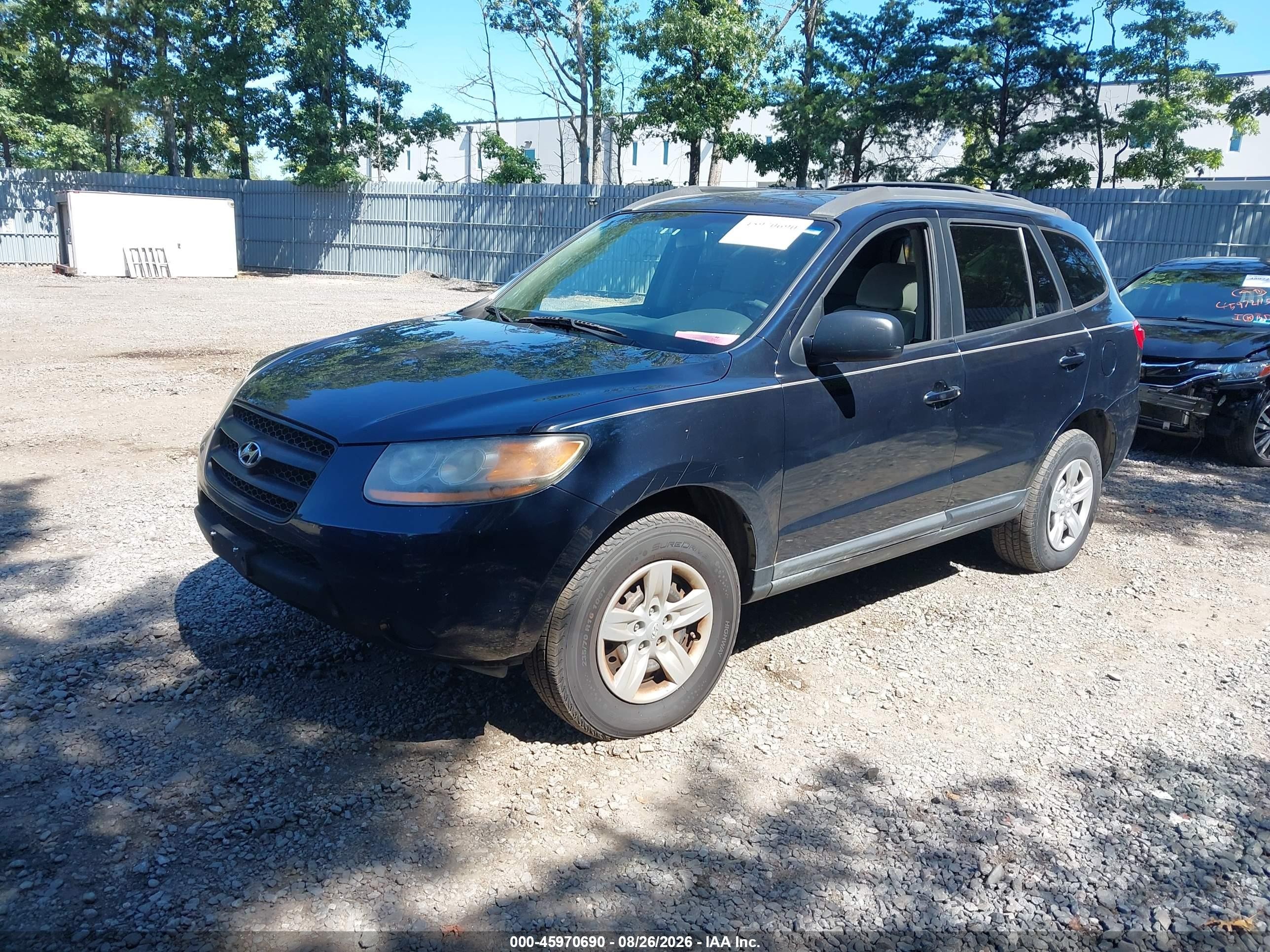2009 Hyundai Santa Fe Gls Black vin: 5NMSG13D99H312324