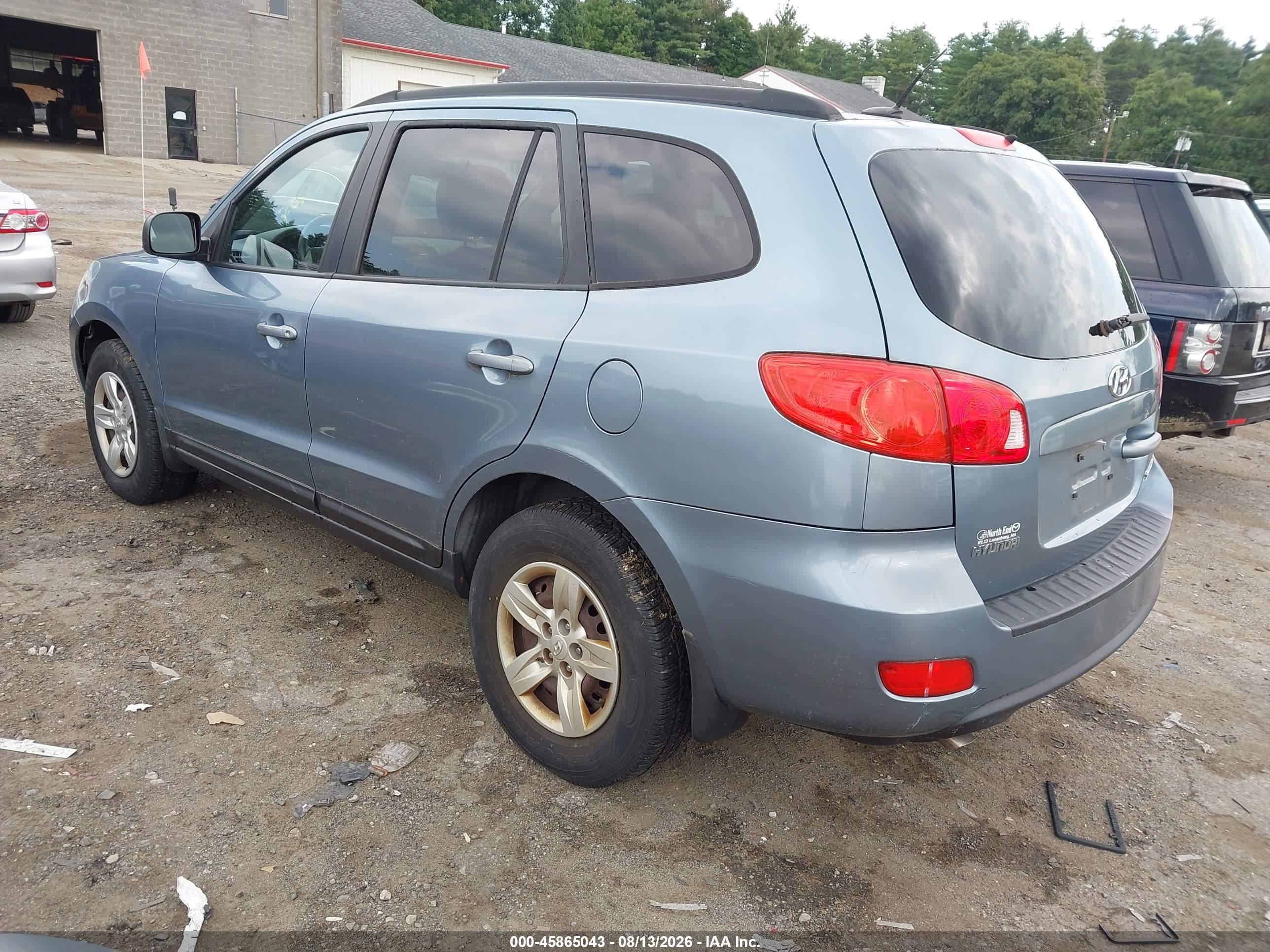 2009 Hyundai Santa Fe Gls Light Blue vin: 5NMSG13D99H323324