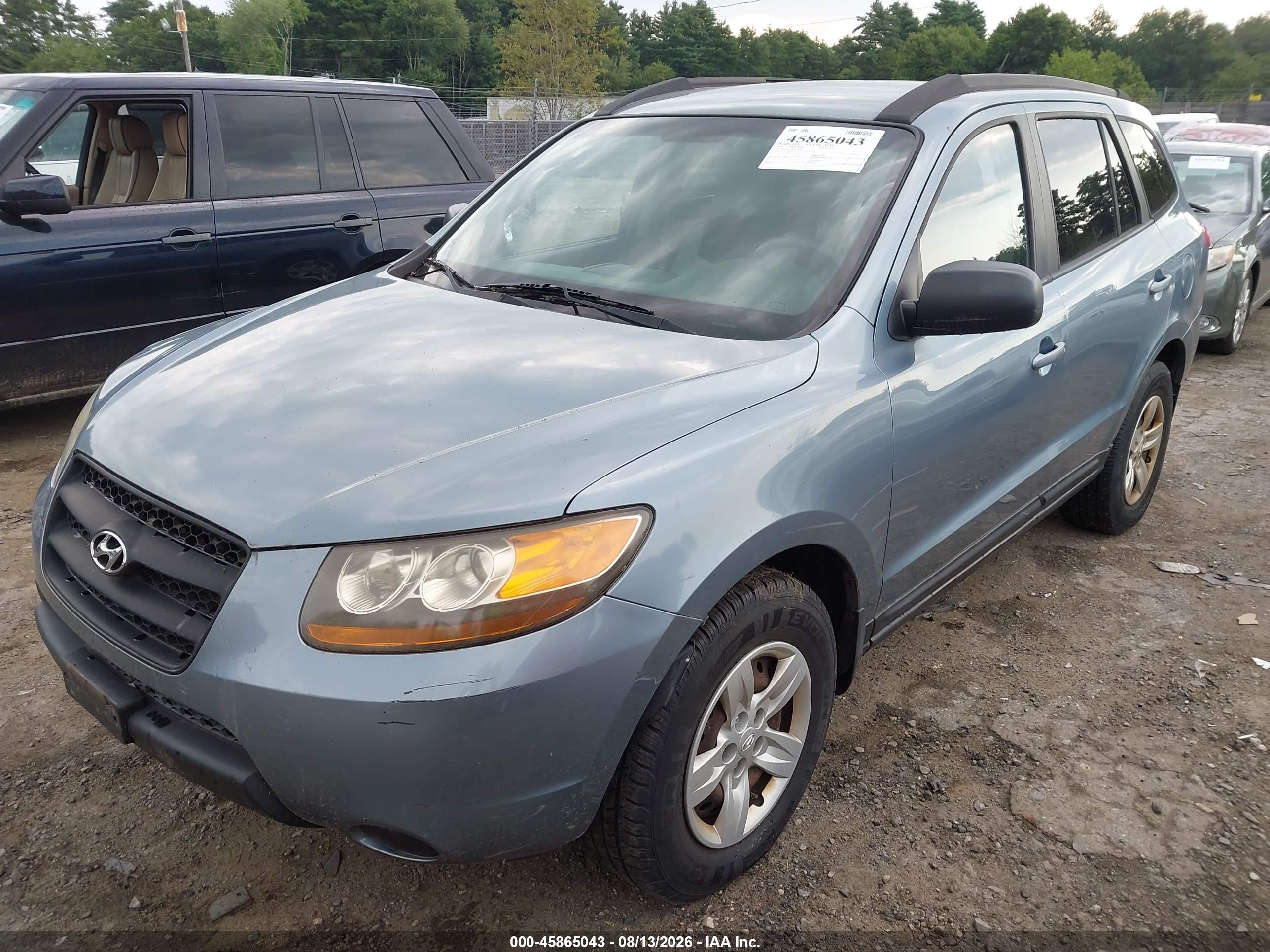 2009 Hyundai Santa Fe Gls Light Blue vin: 5NMSG13D99H323324