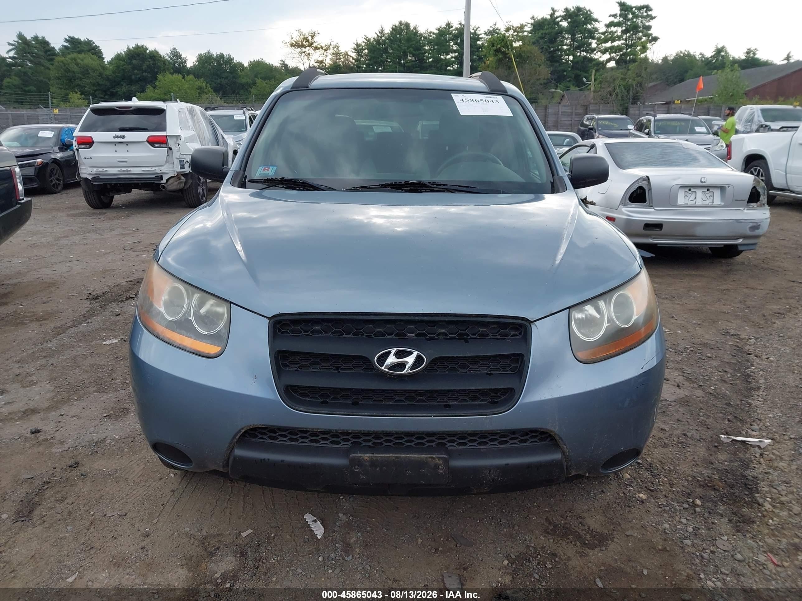 2009 Hyundai Santa Fe Gls Light Blue vin: 5NMSG13D99H323324