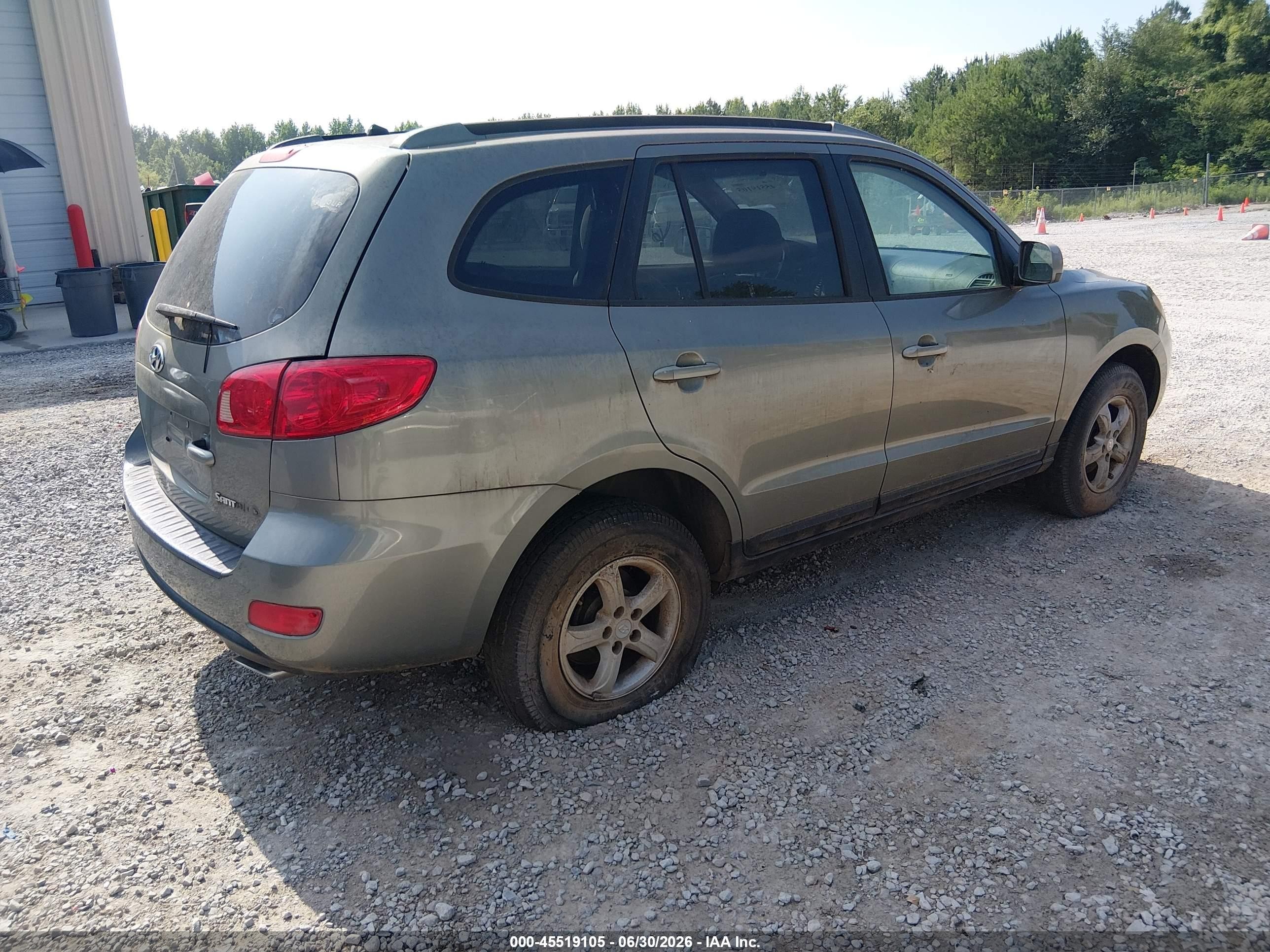 2007 Hyundai Santa Fe Gls Green vin: 5NMSG13DX7H037236