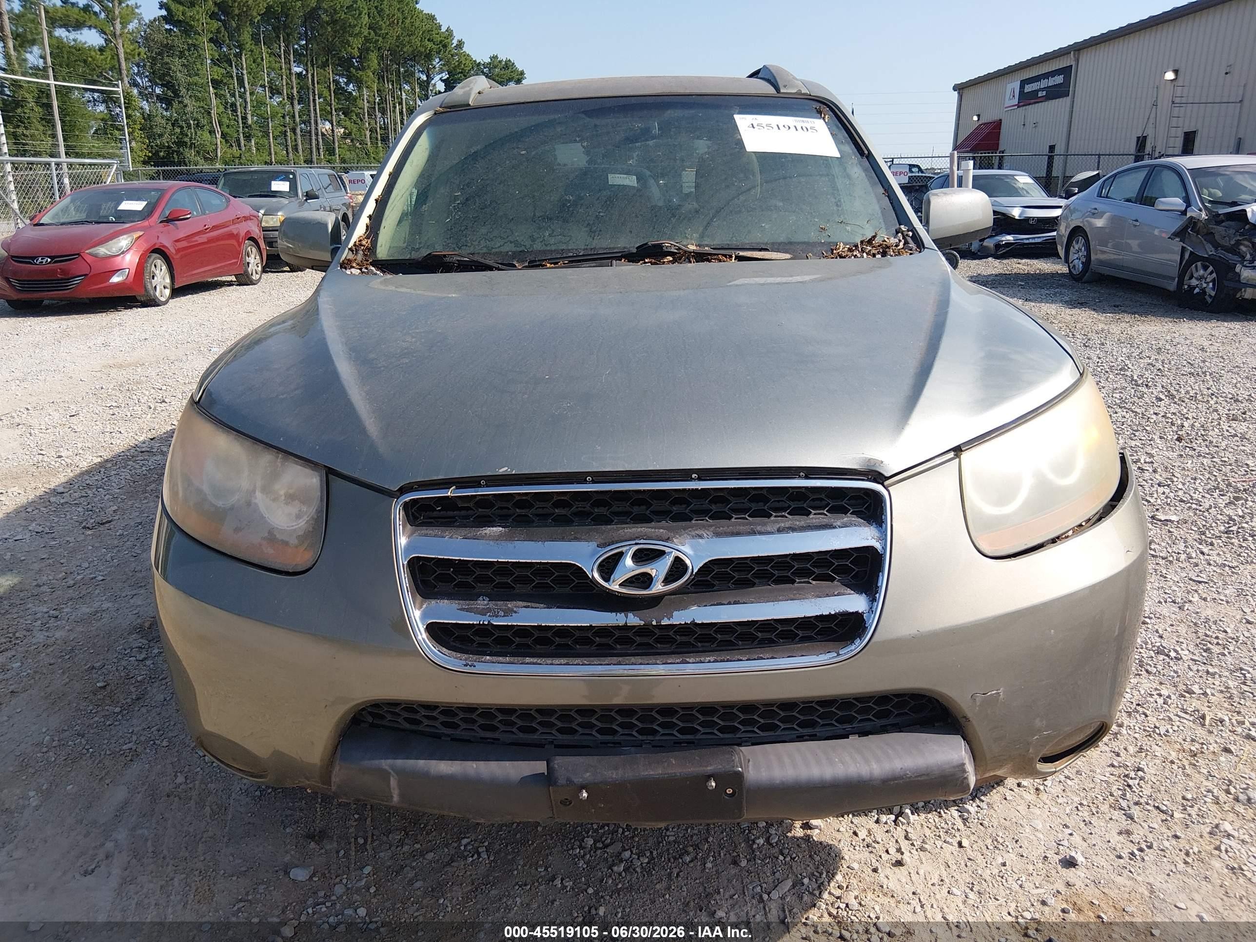 2007 Hyundai Santa Fe Gls Green vin: 5NMSG13DX7H037236