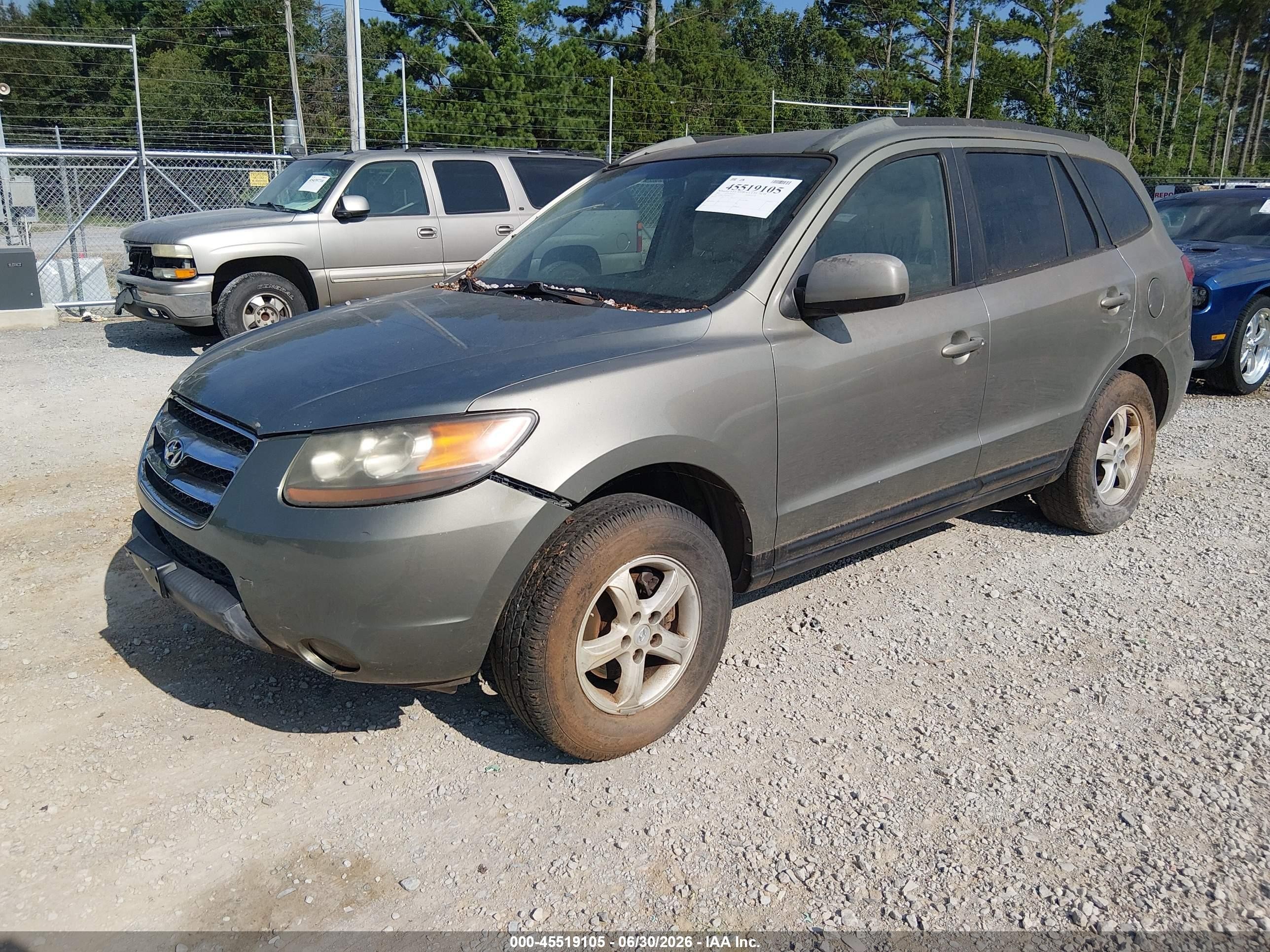 2007 Hyundai Santa Fe Gls Green vin: 5NMSG13DX7H037236