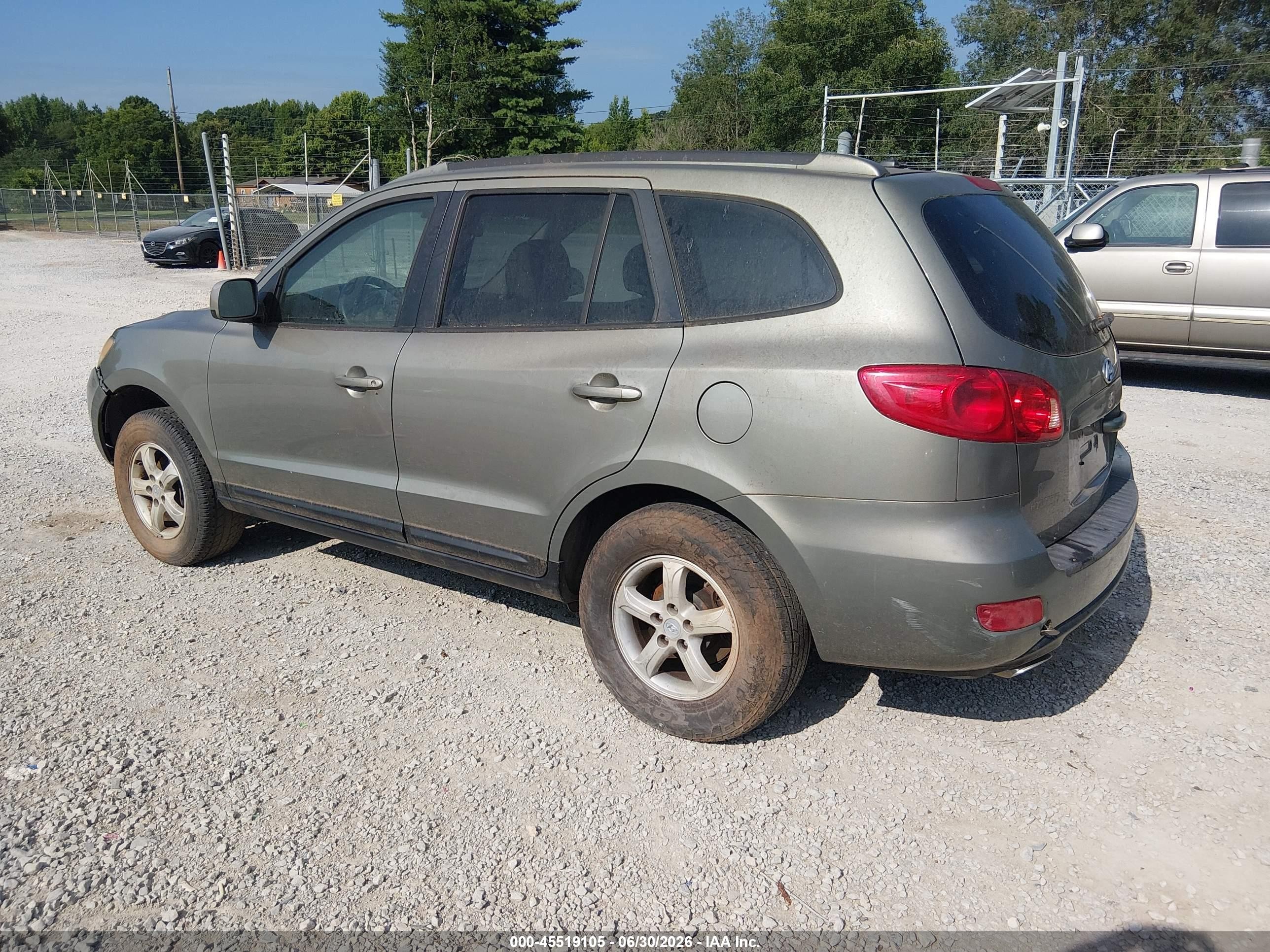 2007 Hyundai Santa Fe Gls Green vin: 5NMSG13DX7H037236