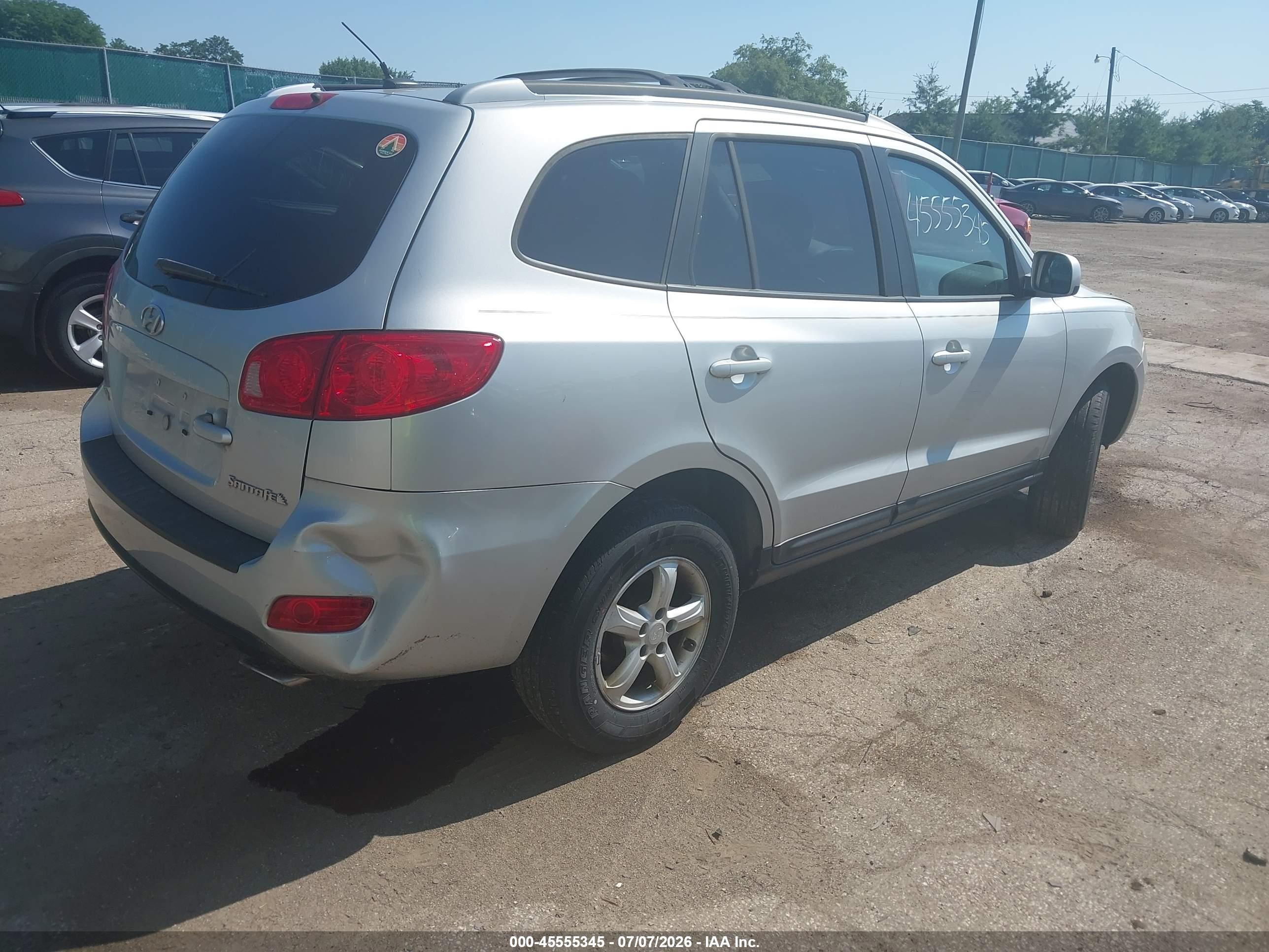 2007 Hyundai Santa Fe Gls Silver vin: 5NMSG13DX7H063657