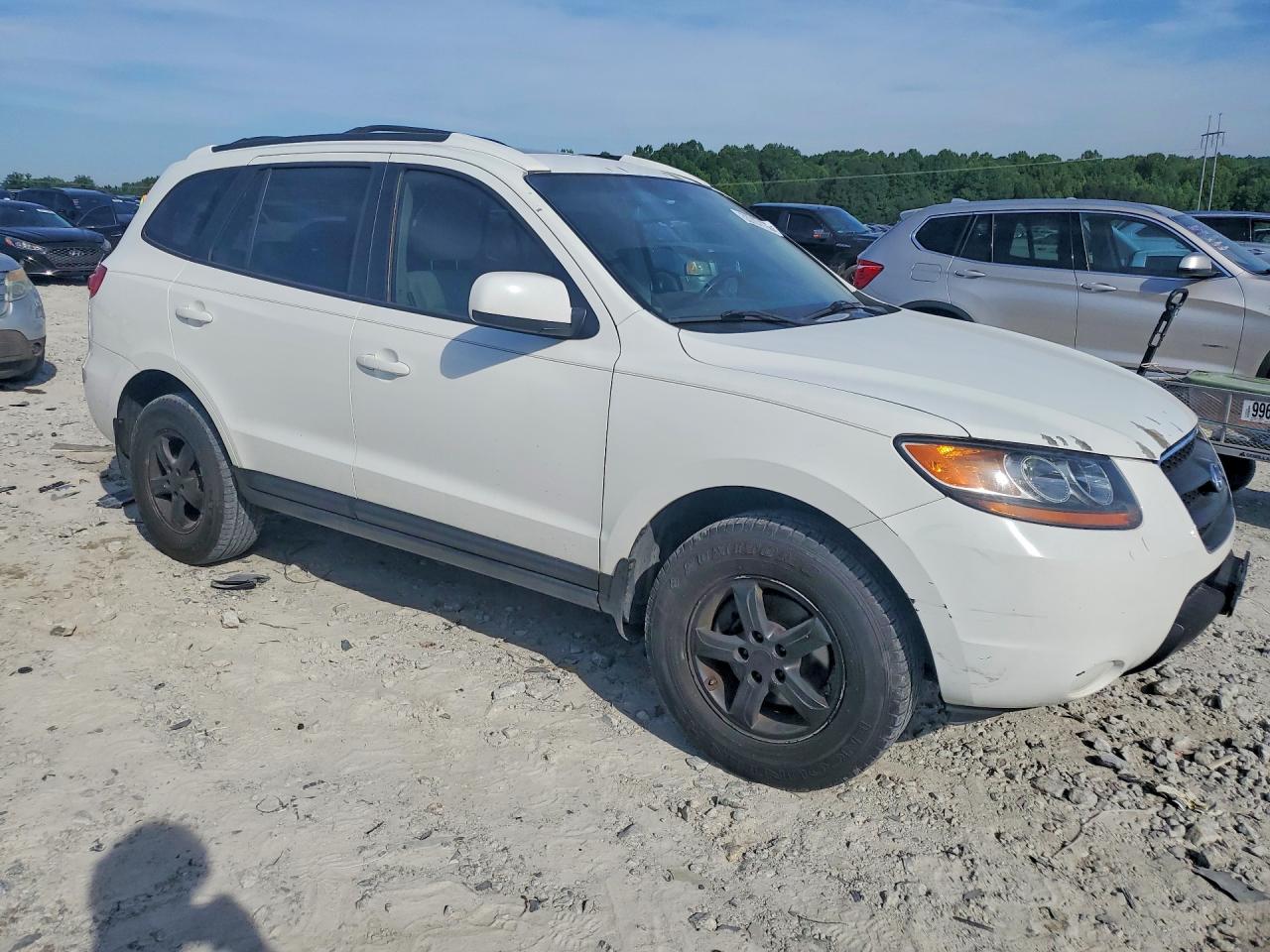 2007 Hyundai Santa Fe Gls White vin: 5NMSG13DX7H121699