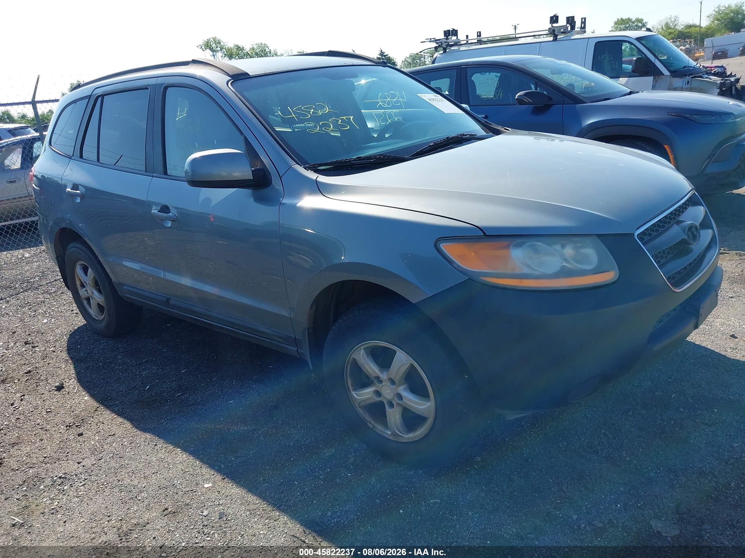 2008 Hyundai Santa Fe Gls Silver vin: 5NMSG13DX8H177904