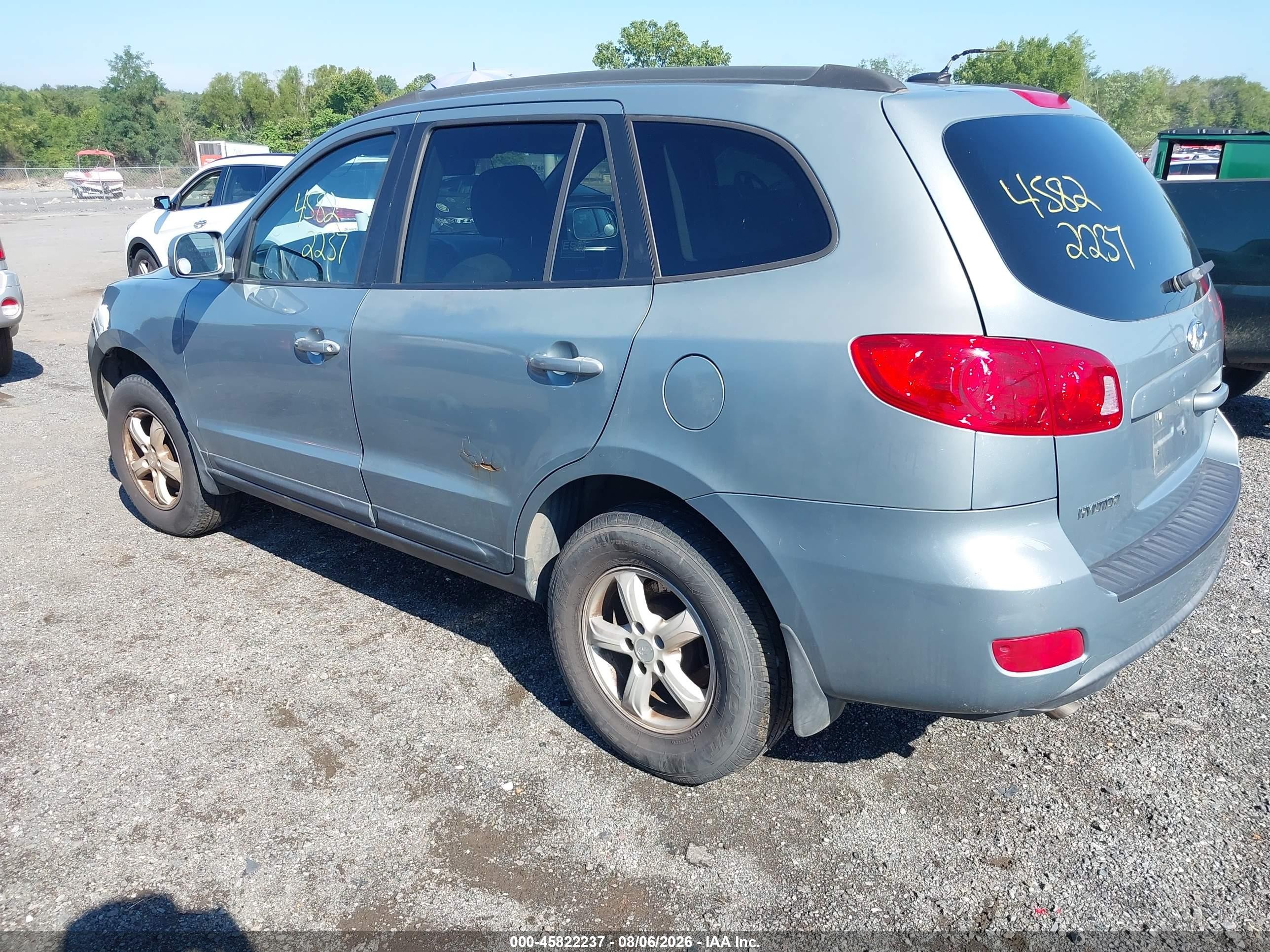 2008 Hyundai Santa Fe Gls Silver vin: 5NMSG13DX8H177904