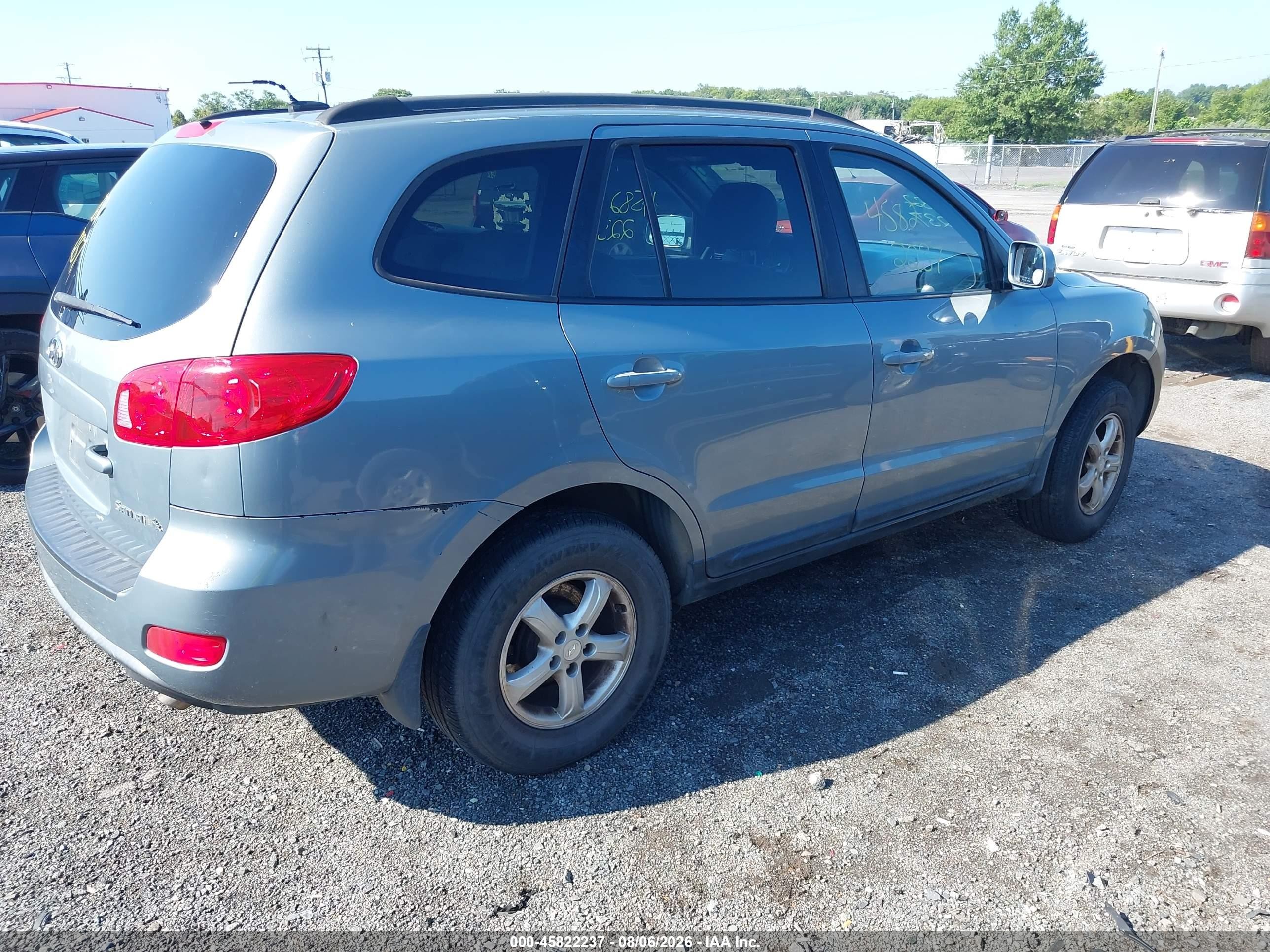 2008 Hyundai Santa Fe Gls Silver vin: 5NMSG13DX8H177904